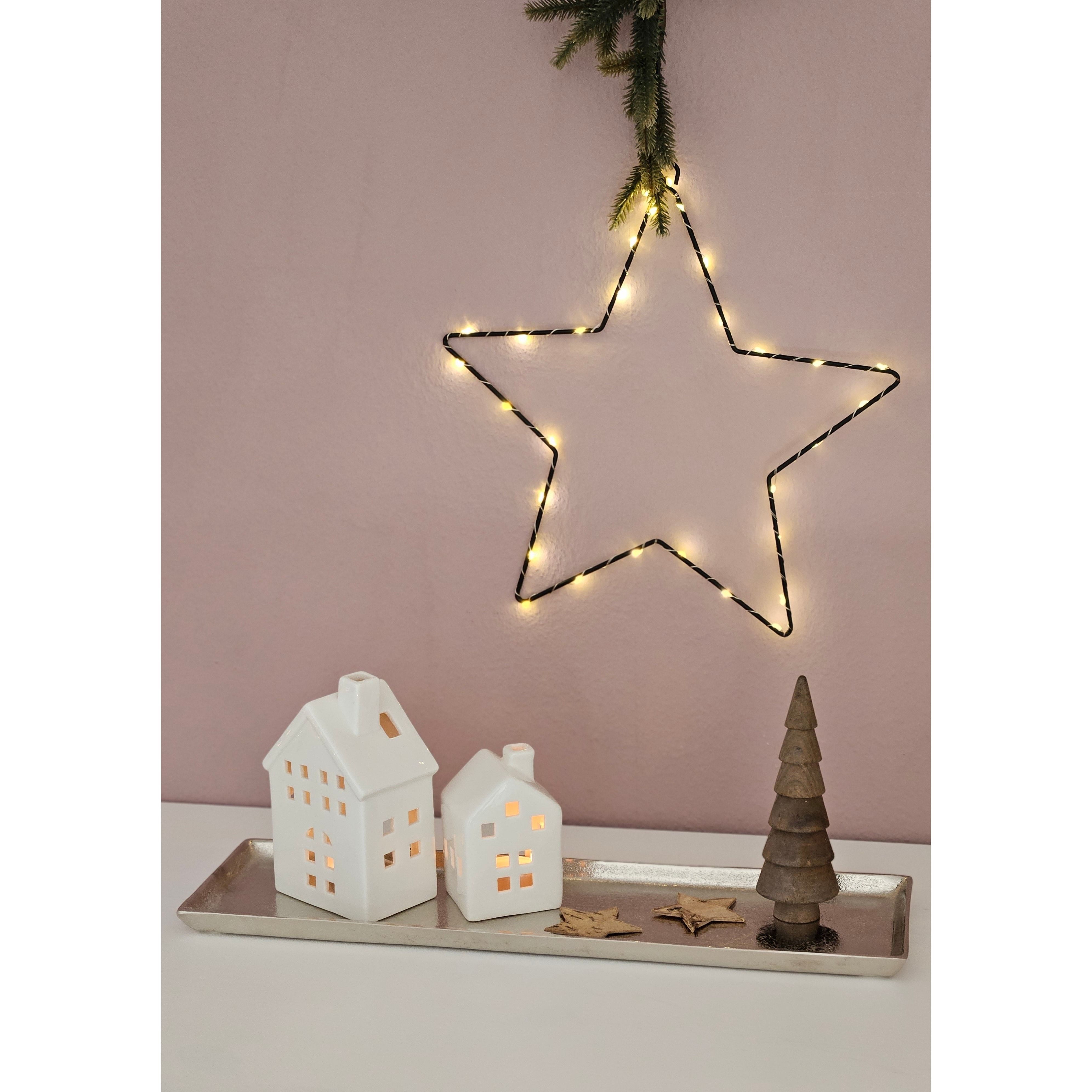 Meinposten Dekotablett Tablett Deko Metall 44x13 cm silber Kerzentablett re günstig online kaufen