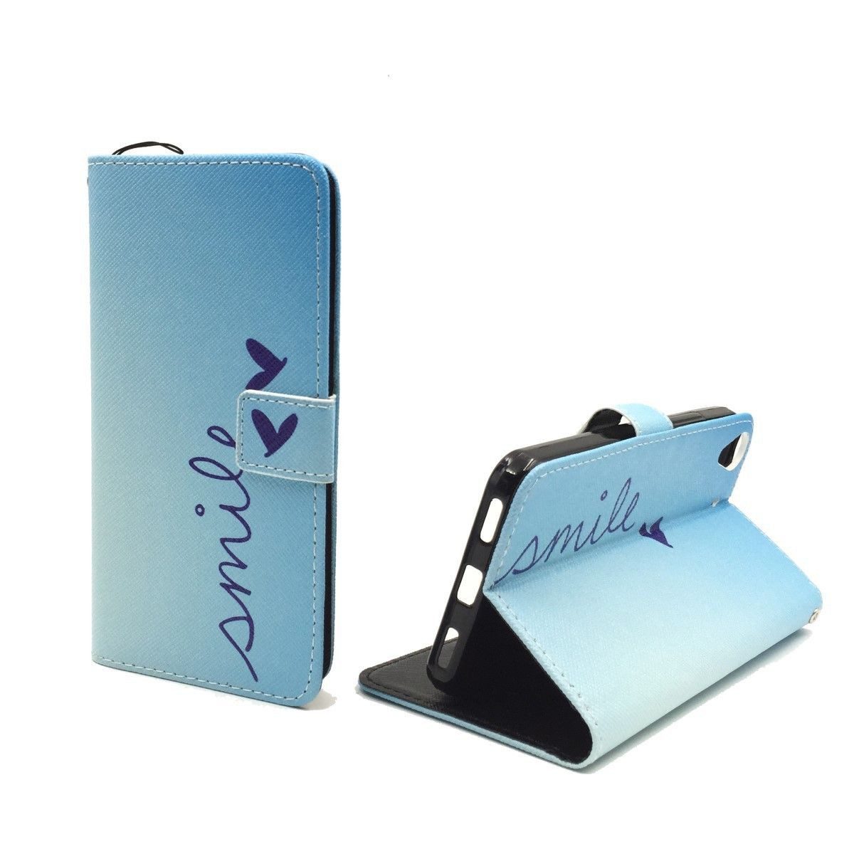 König Design Handyhülle Huawei Y6, Huawei Y6 Handyhülle Bookcover Blau