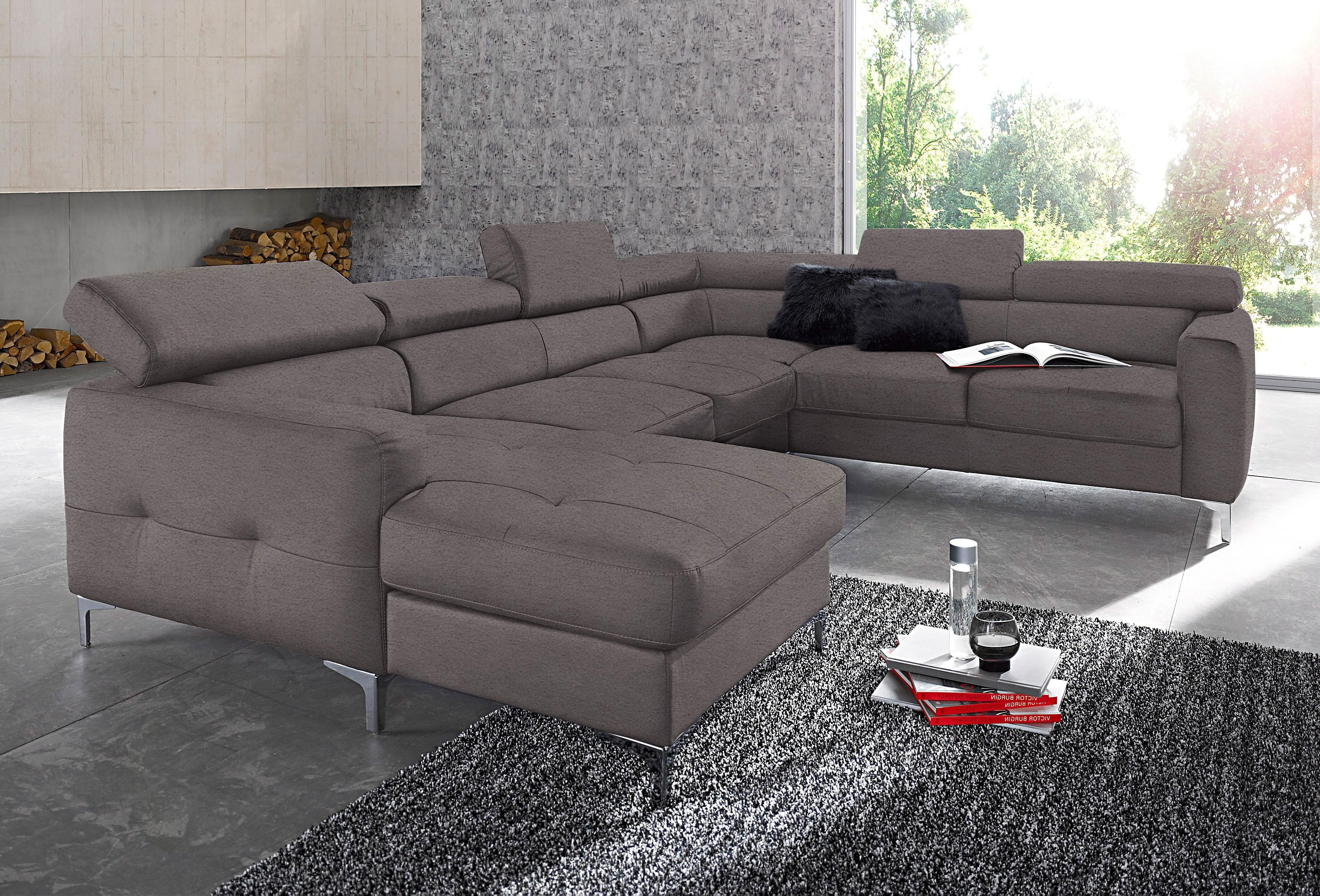 COTTA Wohnlandschaft Sammy U-Form, B: 304 cm, Kopfteilverstellung, optional Schlaffunktion & Bettkasten