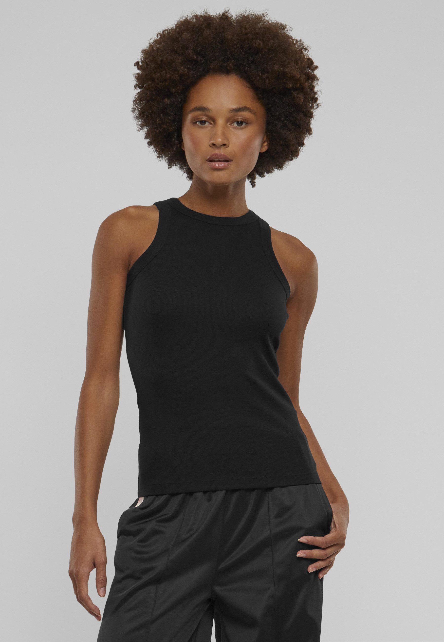 URBAN CLASSICS Tanktop Urban Classics Damen Ladies Racer Back Rib Top