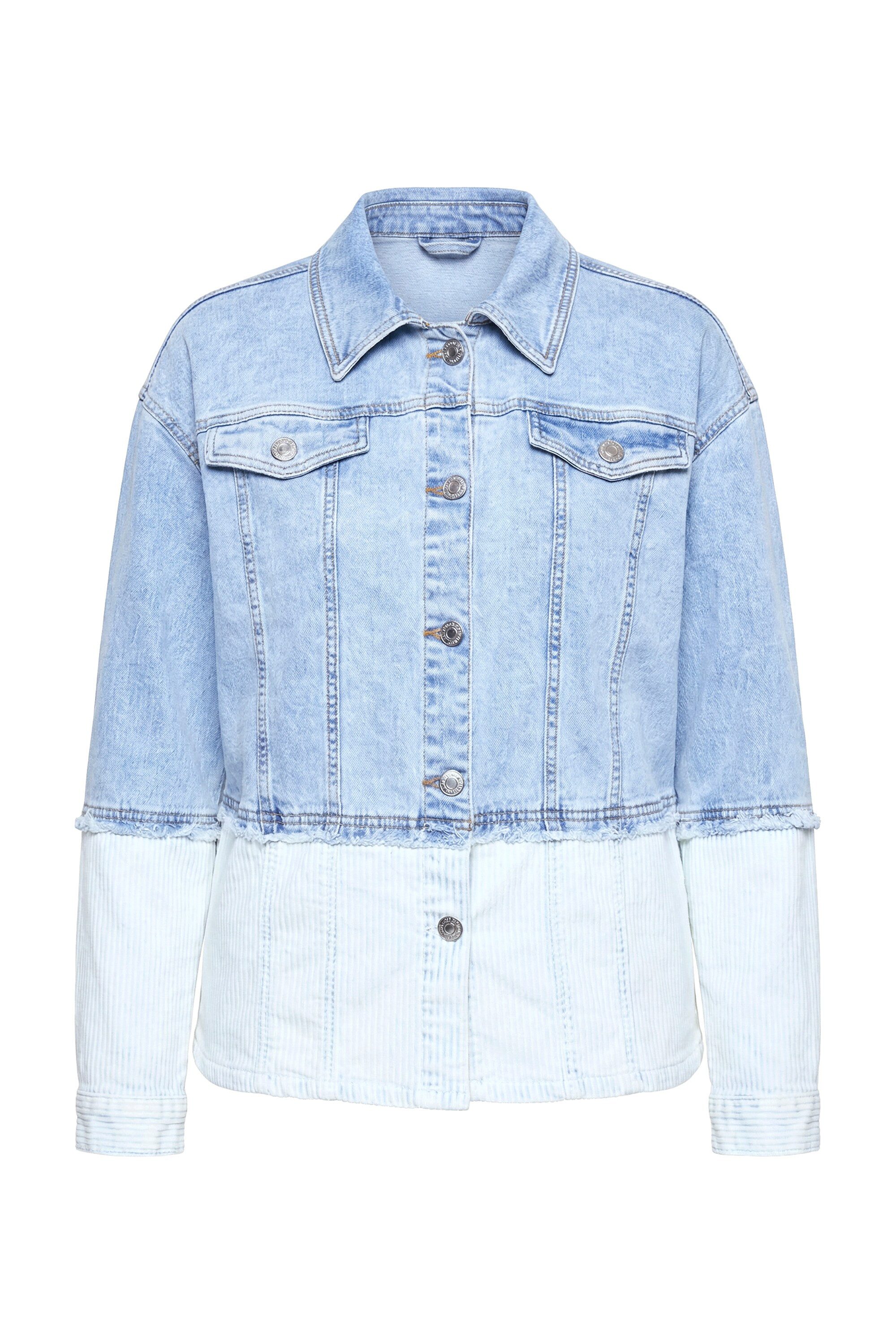 Angel of Style Jeansjacke Jeansjacke Loose Fit Patchlook Langarm günstig online kaufen