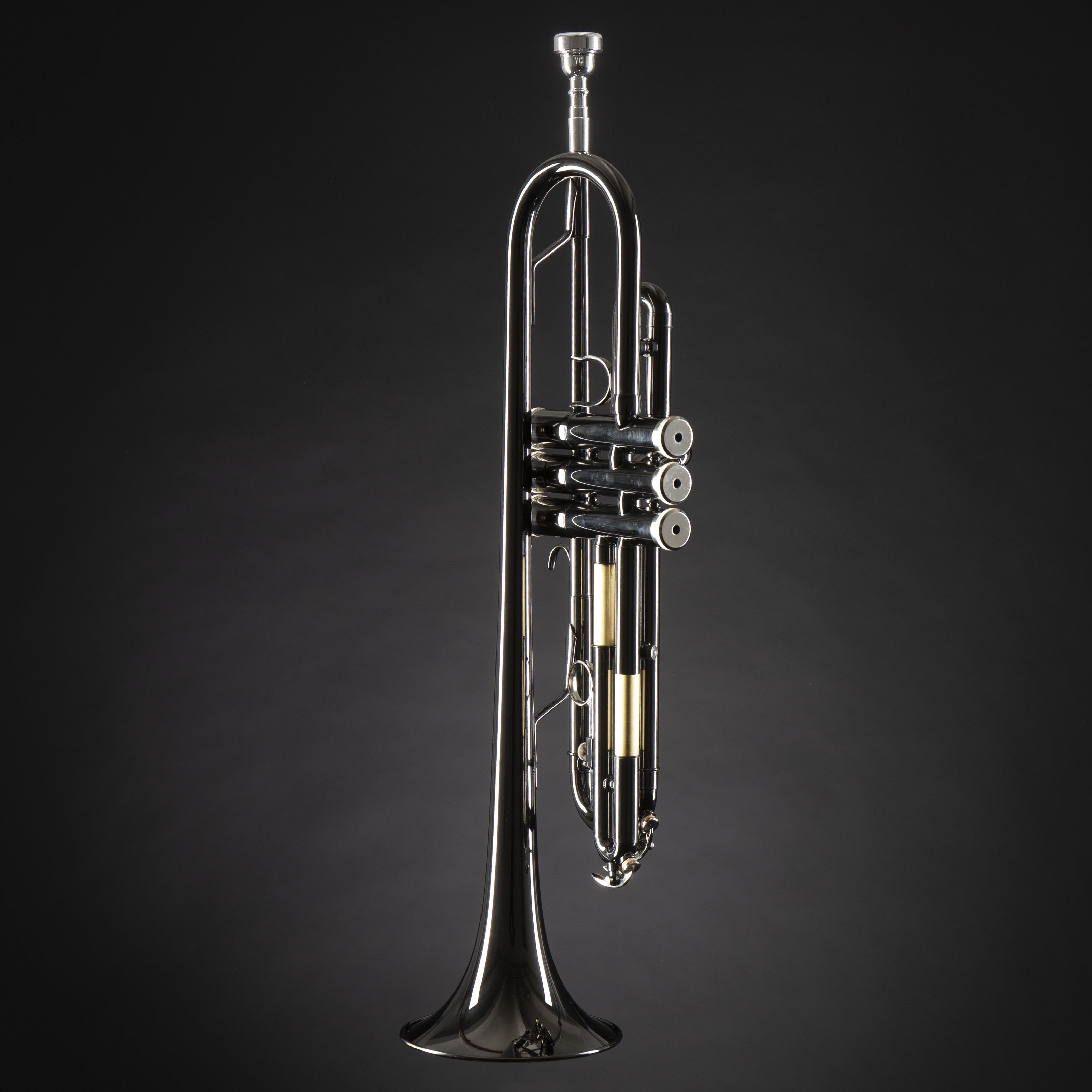 Monzani Trompete, MZTR-118 Bb-Trompete Anthrazit Messing Schallbecher Edelstahl Ventile Kupfer Mundrohr Heller Klang Inklusive Mundstück und Hardcase Ideal für Einsteiger und Zweitinstrument, Trompeten, Bb-Trompeten, MZTR-118 Bb-Trompete, Heller Klang, Einsteiger Trompete