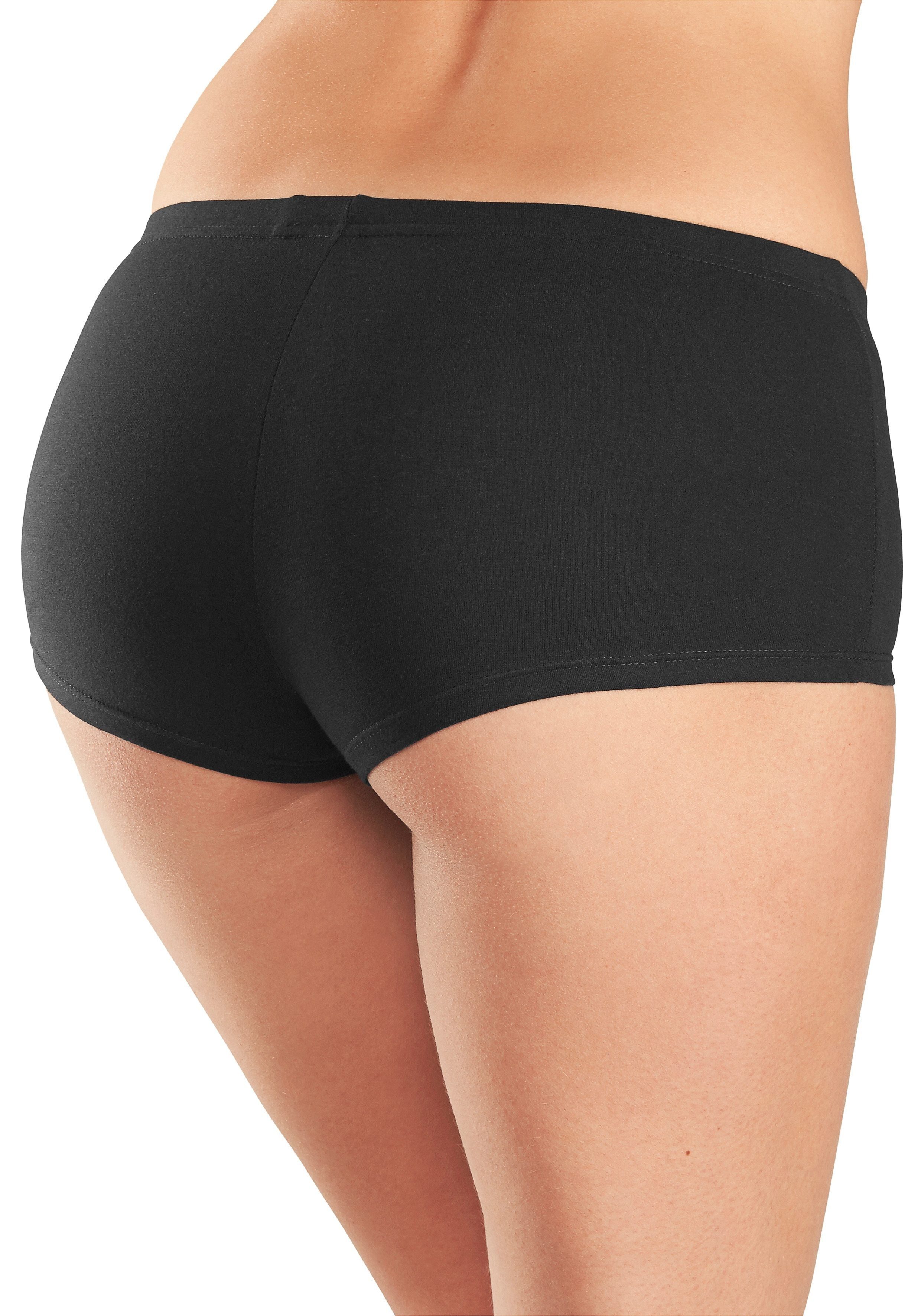 Panty schwarz, elastischer weiß Baumwoll-Qualität H.I.S (Packung, 4-St) aus