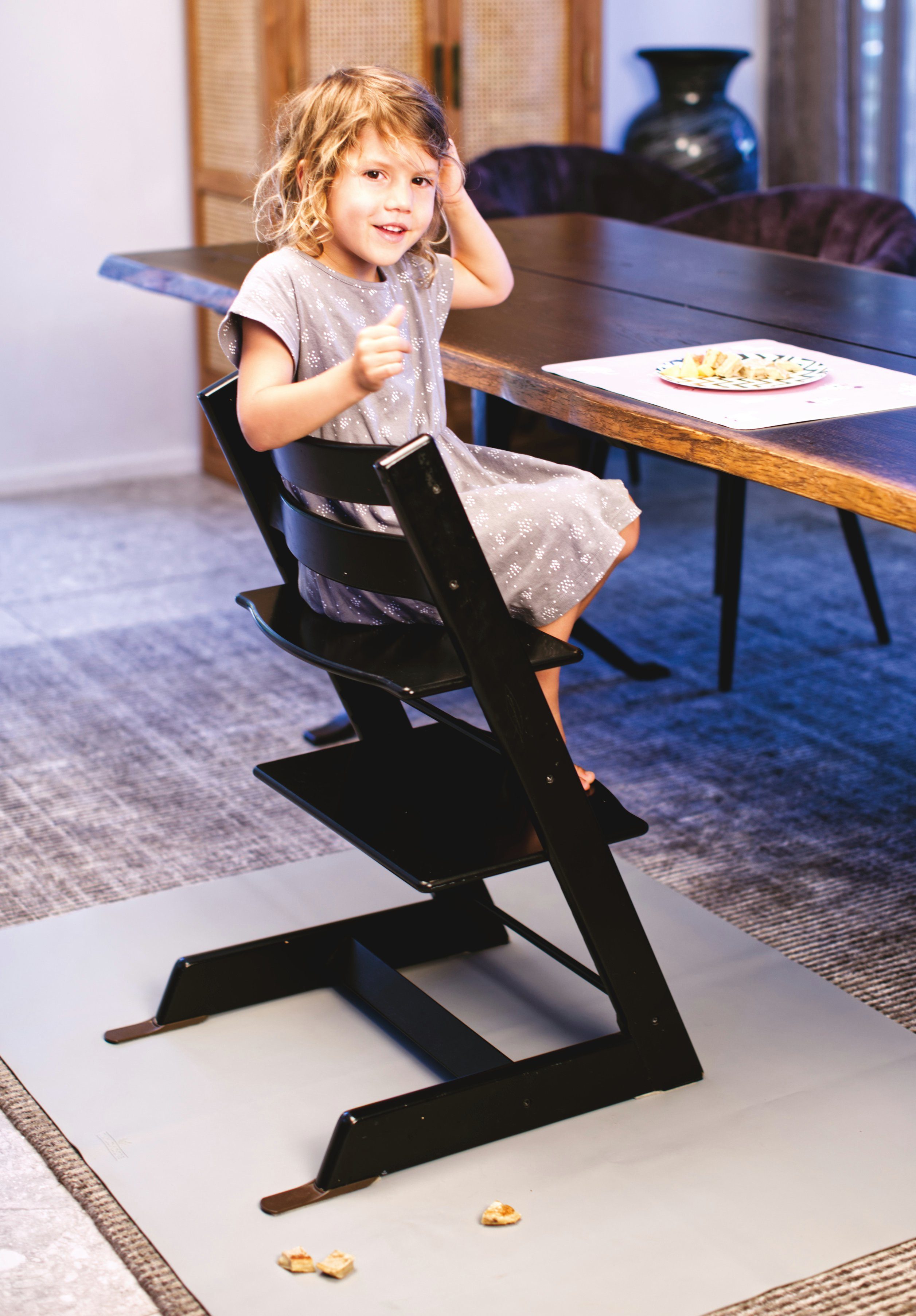 TINYLOADERS Spielmatte Praktische Bodenmatten Unterlegen Hochstuhl Kinderstuhl Spielmatte, Weiches Vinyl, ideal als Kinderunterlage zum Essen Backen oder Basteln