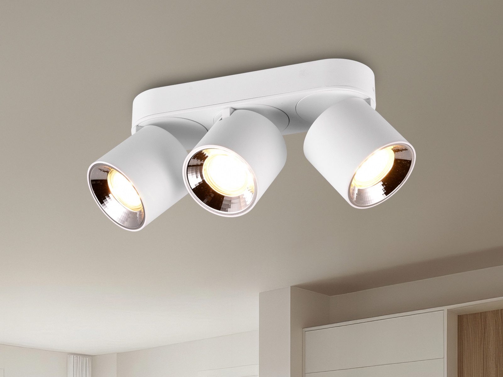 TRIO Leuchten LED Deckenstrahler, Dimmfunktion, LED wechselbar, Warmweiß, W günstig online kaufen