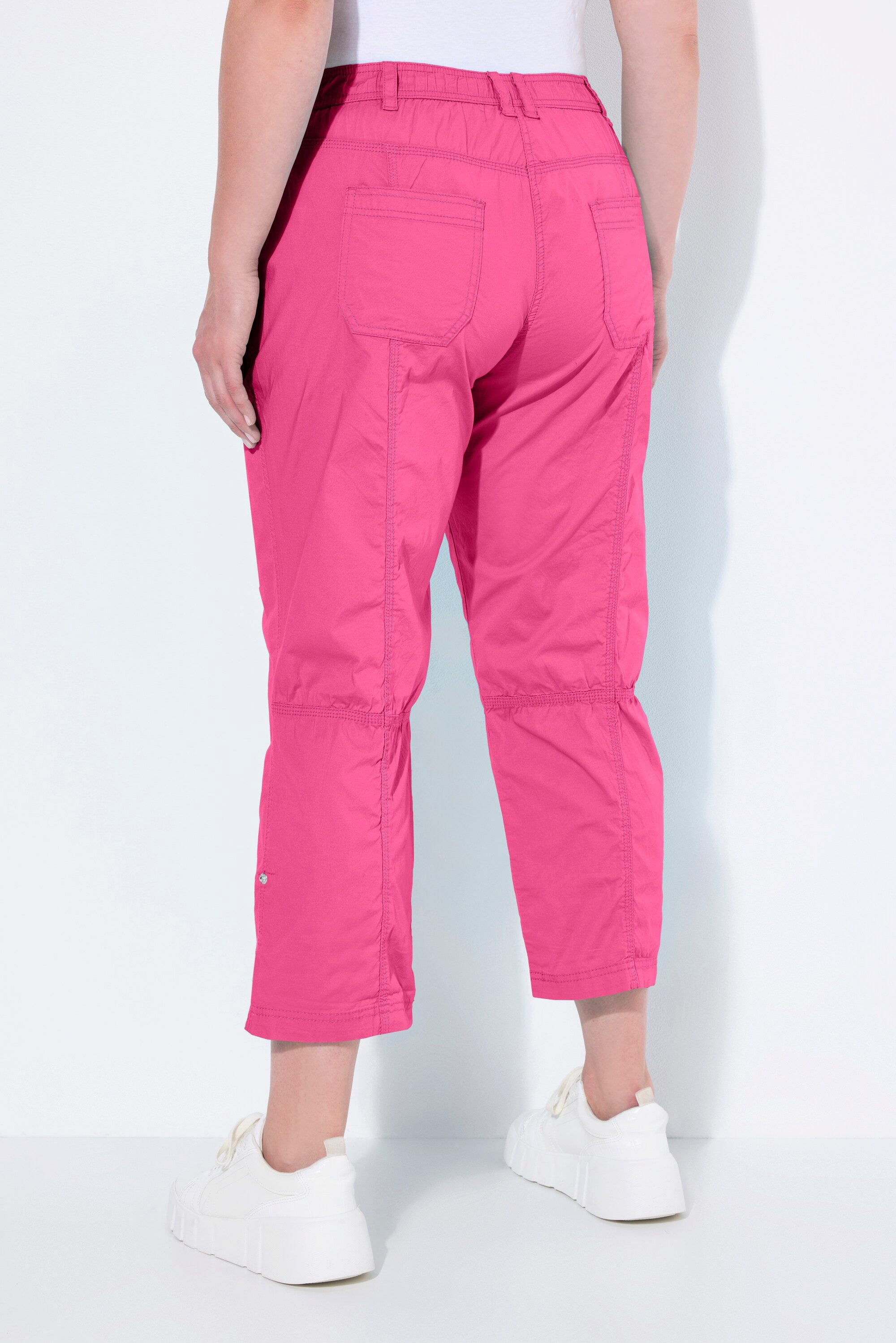 Ulla Popken Funktionshose 7/8-Cargohose Krempelriegel Komfortbund