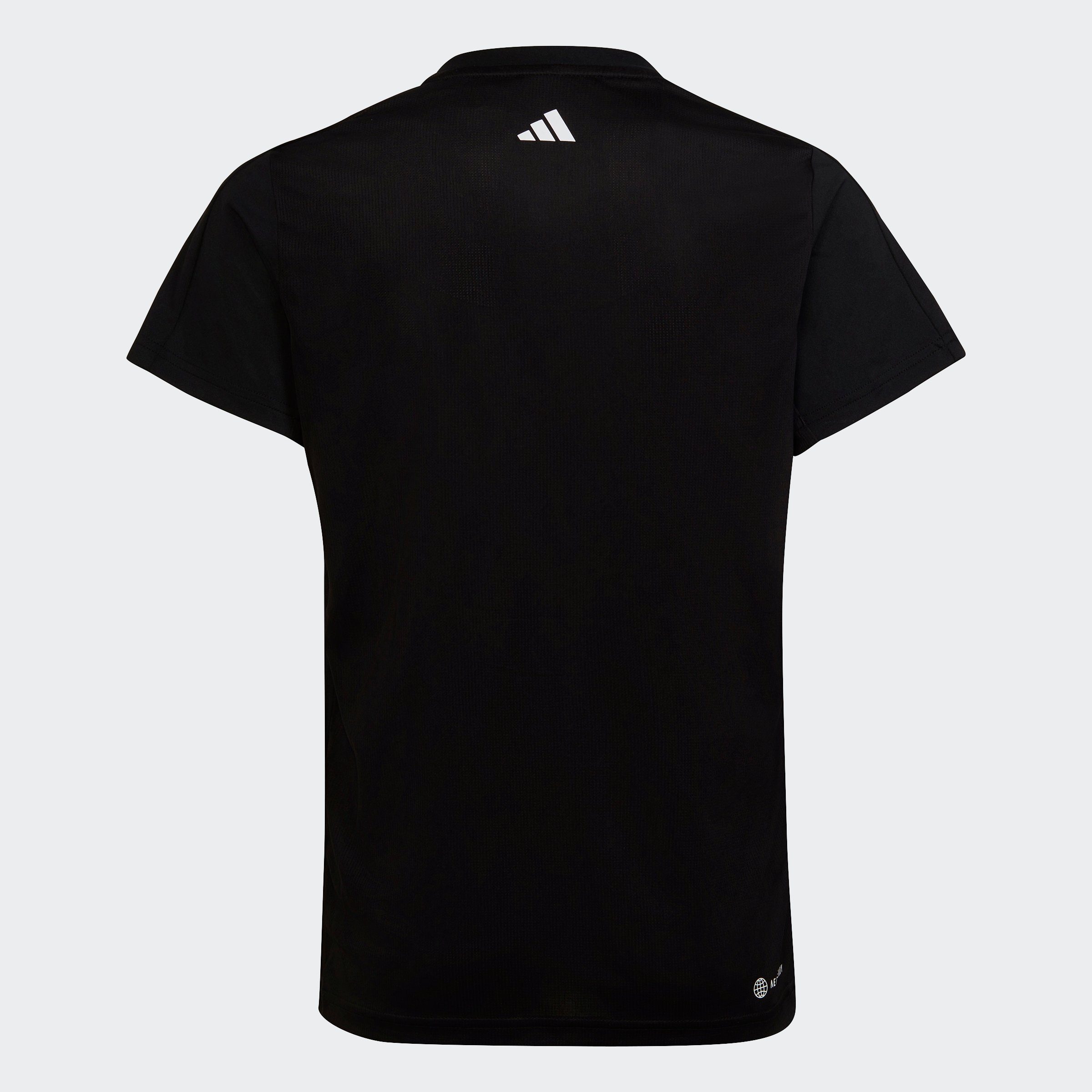 adidas Sportswear Performance adidas LOGO / White AEROREADY Black REGULAR-FIT ESSENTIALS T-Shirt