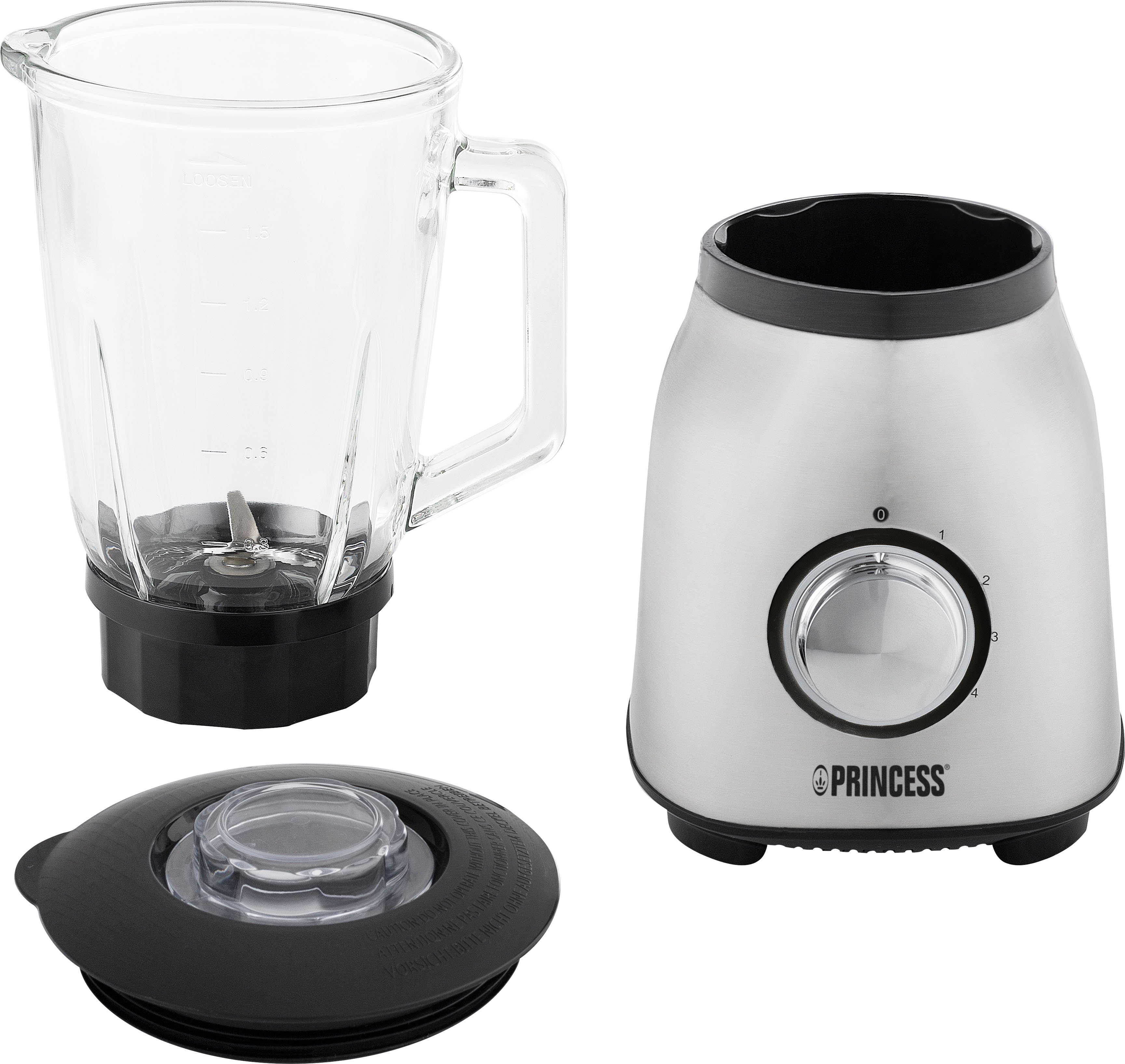 PRINCESS Standmixer 212091 Edelstahl, 1000 W