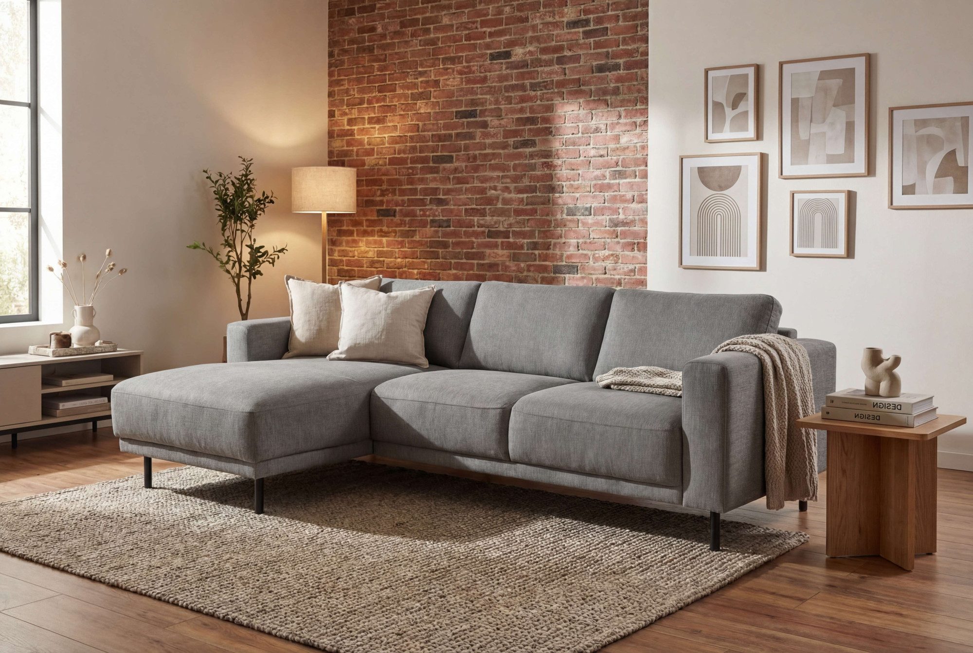 OTTO home Ecksofa Sveeva, L-Form, B.238 cm, schwarze Metallfüße, langlebiger Webstoff, mit Wellenunterfederung, viele Farben