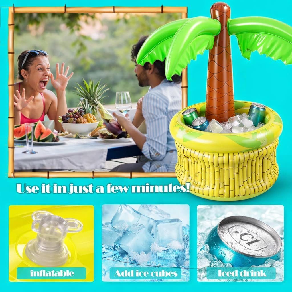 FELIXLEO Planschbecken 68cm Aufblasbarer Getränkekühler Palme Pool Eis, (1-tlg)