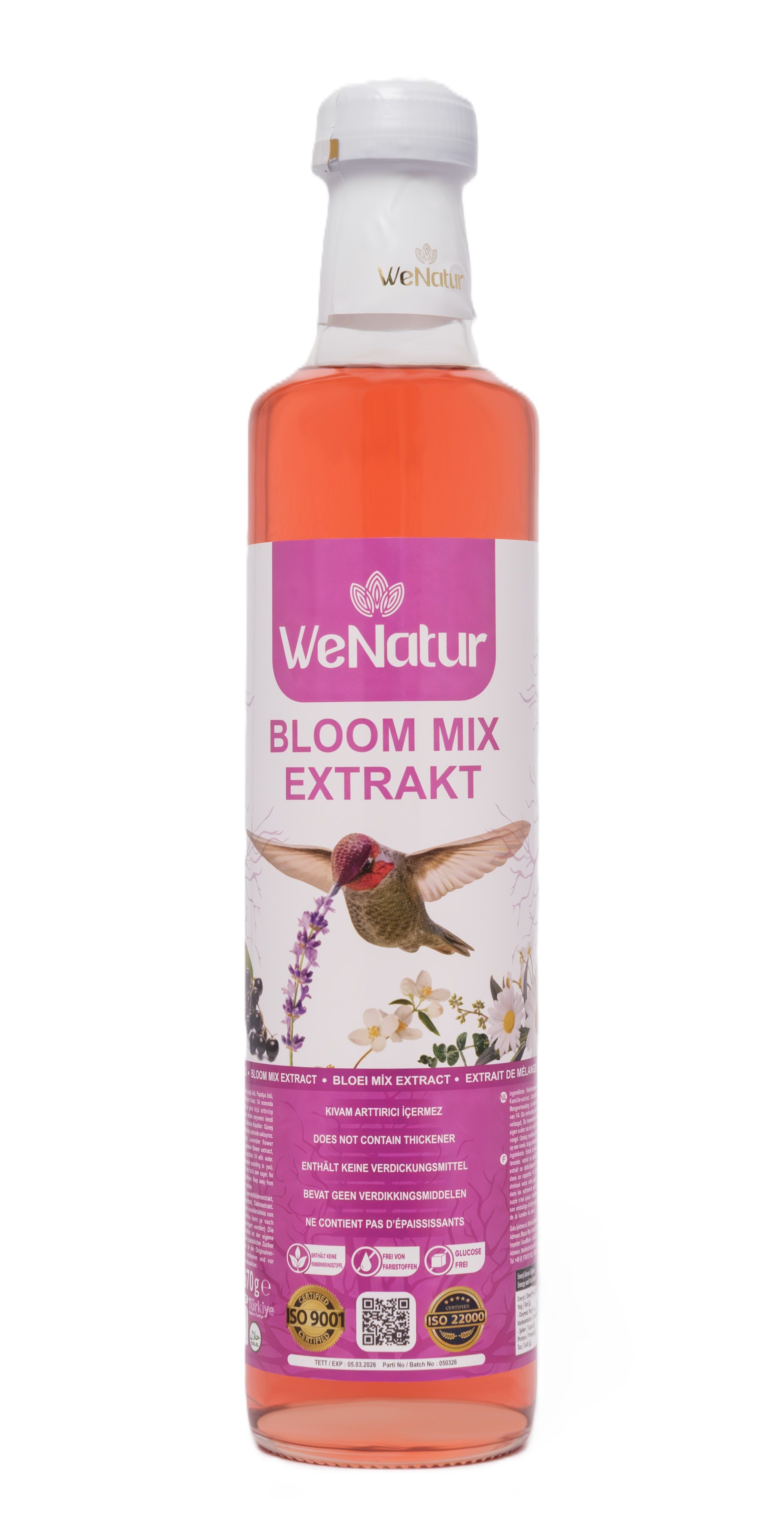 We_Natur Bloom Mex Exract-Schönheit, Frieden und Glück aus den Blumen der Natur Sirup, 670 g, Multiextrakt aus Blüten, Mischverhältnis: 1+5