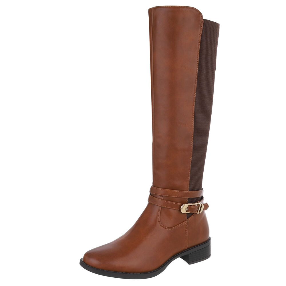 Ital-Design Elegante Stiefel für Damen mit hoher Passform und Schnalle Stie günstig online kaufen
