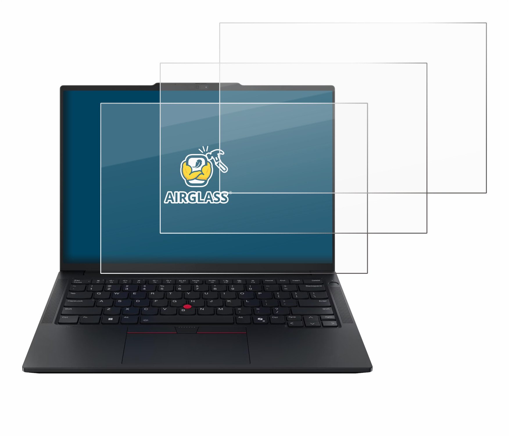 BROTECT Displayschutzglas Folie für Lenovo ThinkPad E14 Gen 8, 3 Stück, Schutzfolie Glas Panzer Display Schutz klar