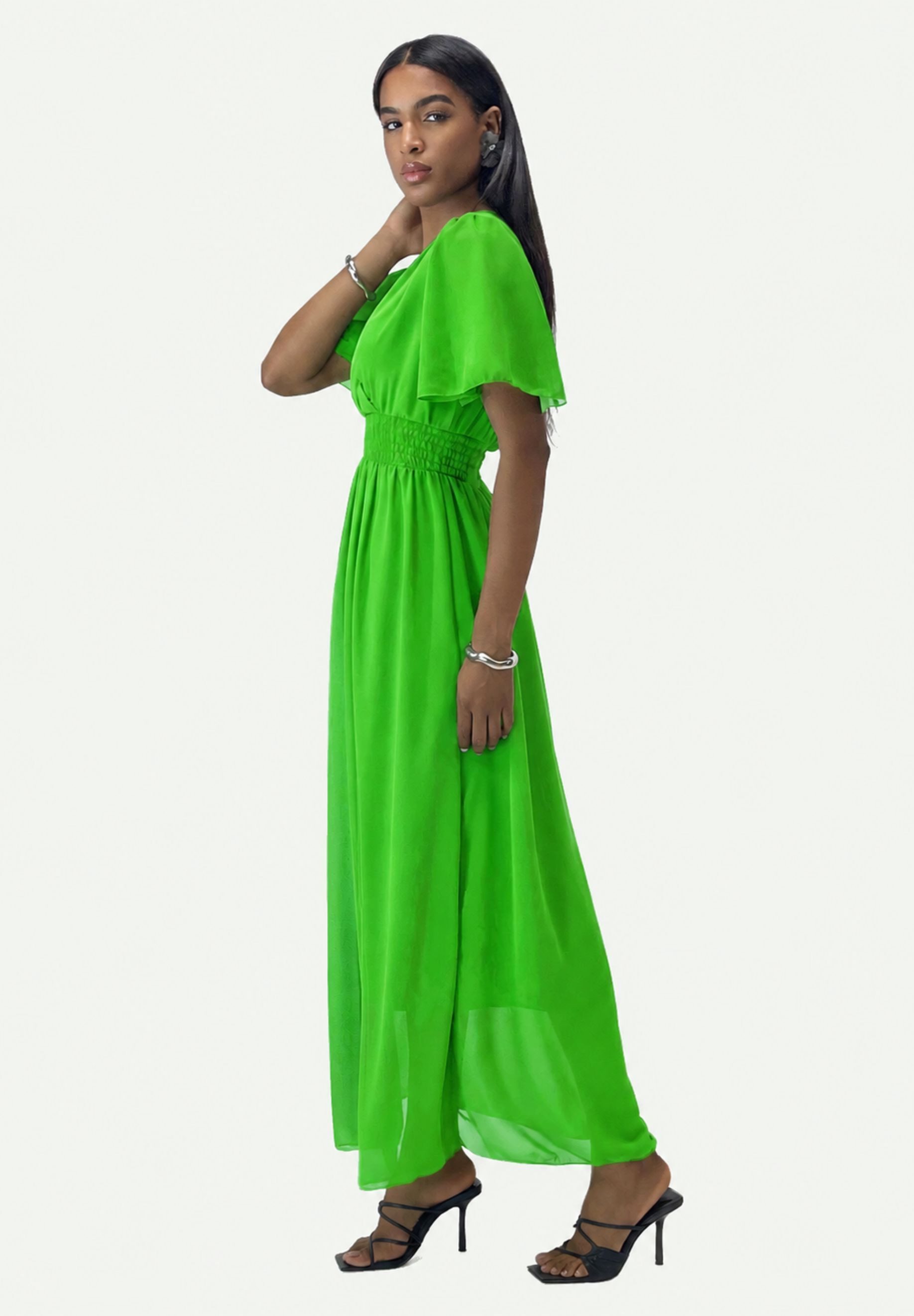 Elara Maxikleid Sommer-Maxikleid mit V-Ausschnitt (1-tlg)