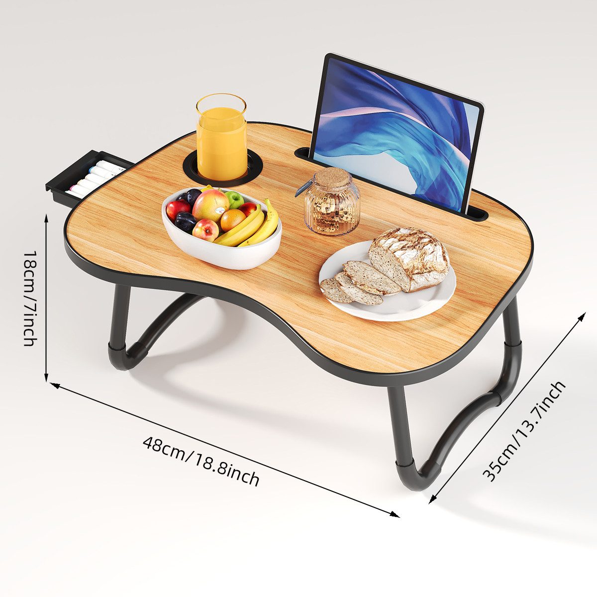 GLP Laptoptisch Tisch Laptop Bett Laptopständer Tablett 48 x 35cm