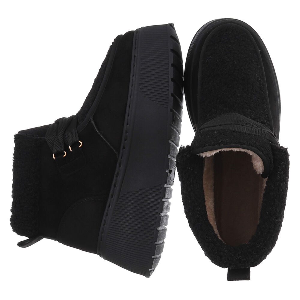 Ital-Design Modische Plateau-Stiefel mit Schnürung für Damen Snowboots (904 günstig online kaufen