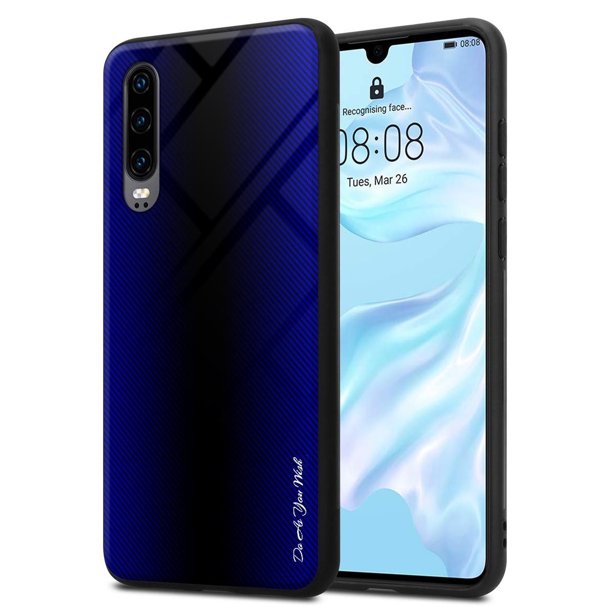 Cadorabo Handyhülle für Huawei P30 Hülle Huawei P30, Robustes Hard Case - Handy Schutzhülle - Hülle - Back Cover Bumper