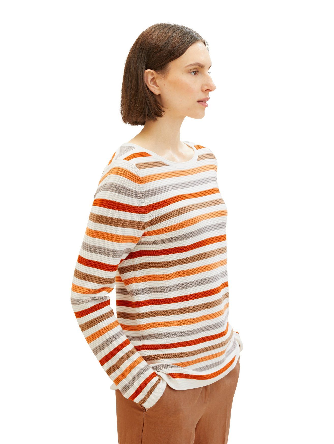 Strickpullover Langarm Strickpullover Rundhals aus Baumwolle OTTOMAN