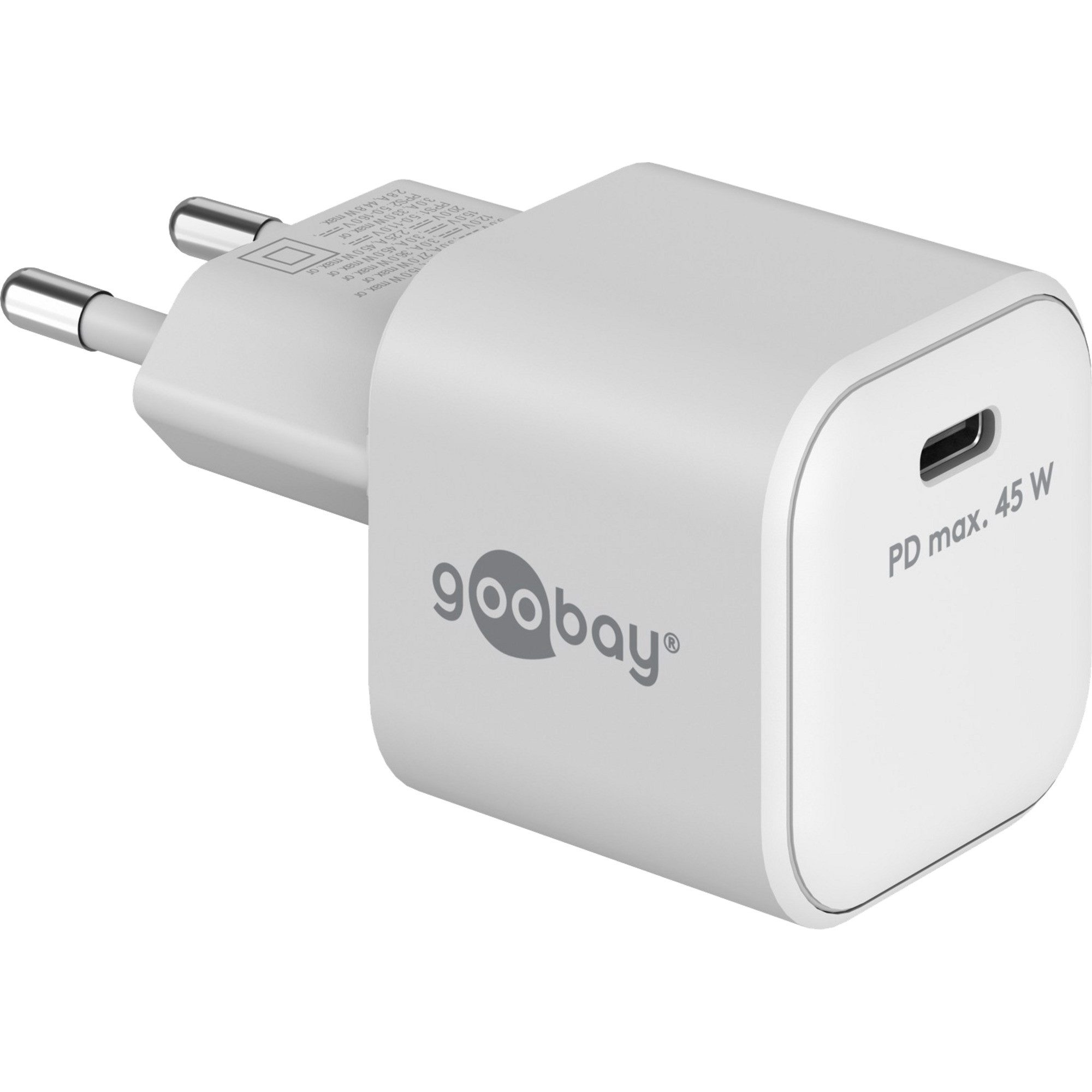 Goobay goobay 45 W USB-C PD GaN Schnellladegerät Nano, Netzteil