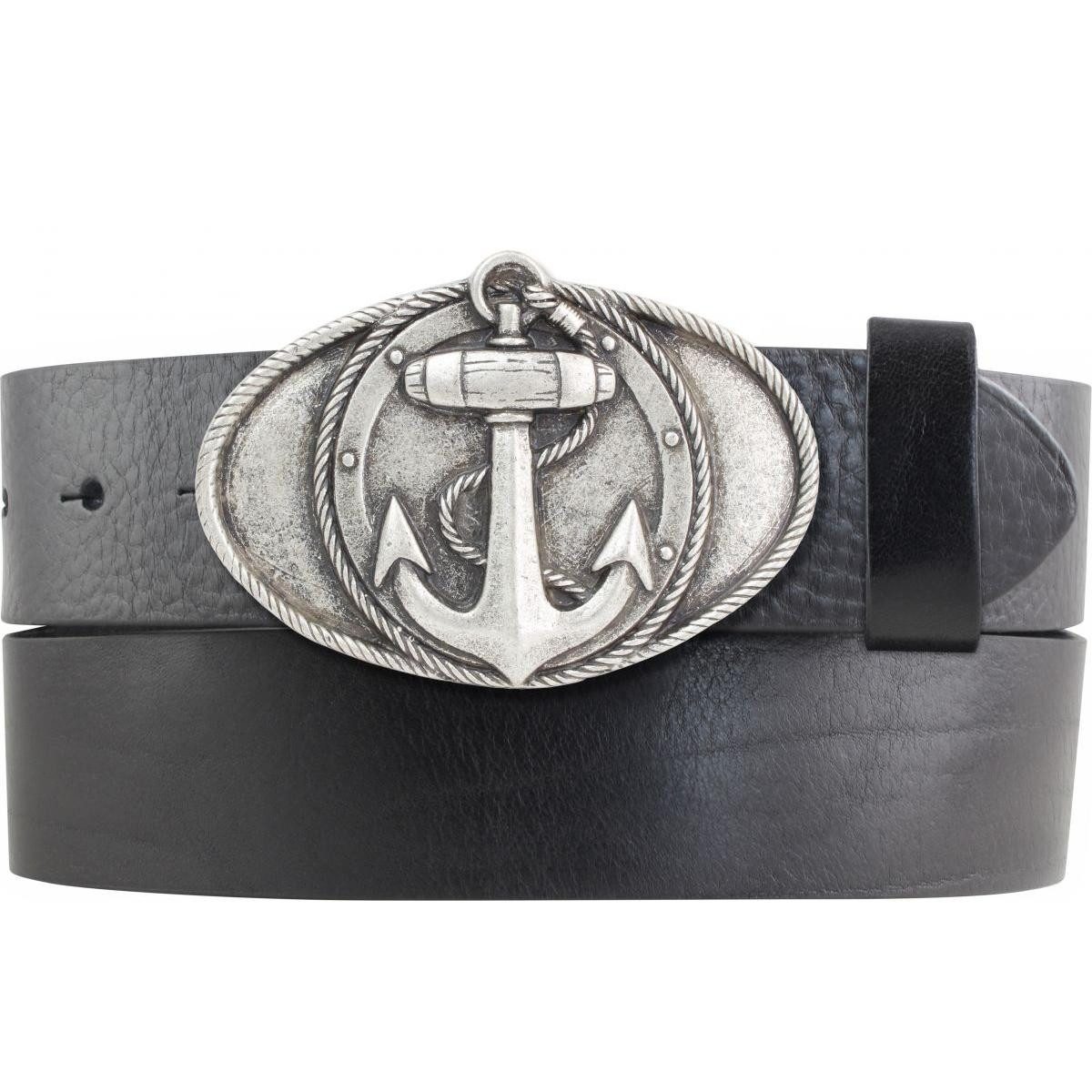 BELTINGER Ledergürtel Gürtel aus Vollrindleder mit Anker-Schließe 4,0 cm - Ledergürtel mit M (1-St)