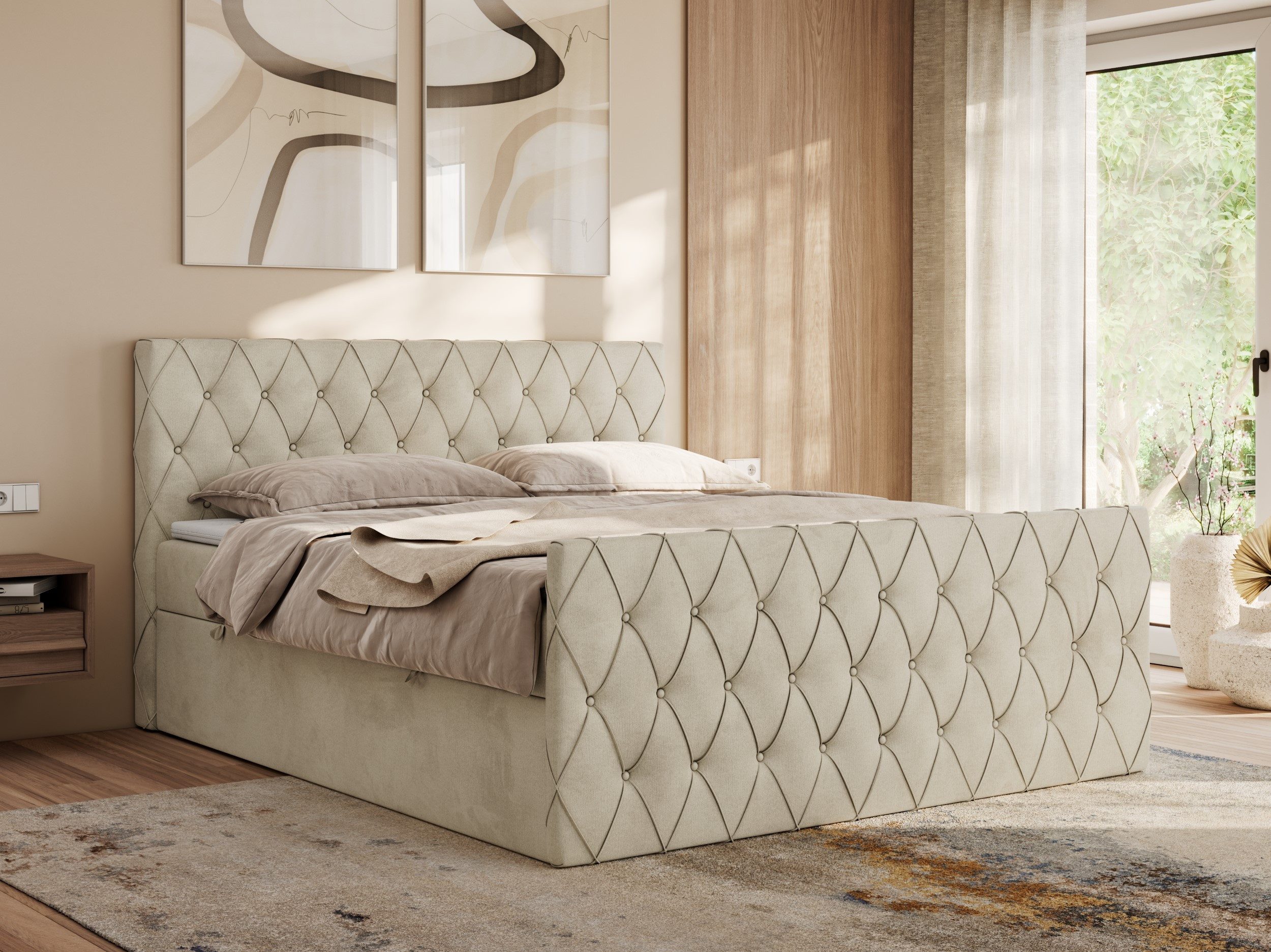 MKS MÖBEL Boxspringbett MIREN DUO (Set, günstig online kaufen