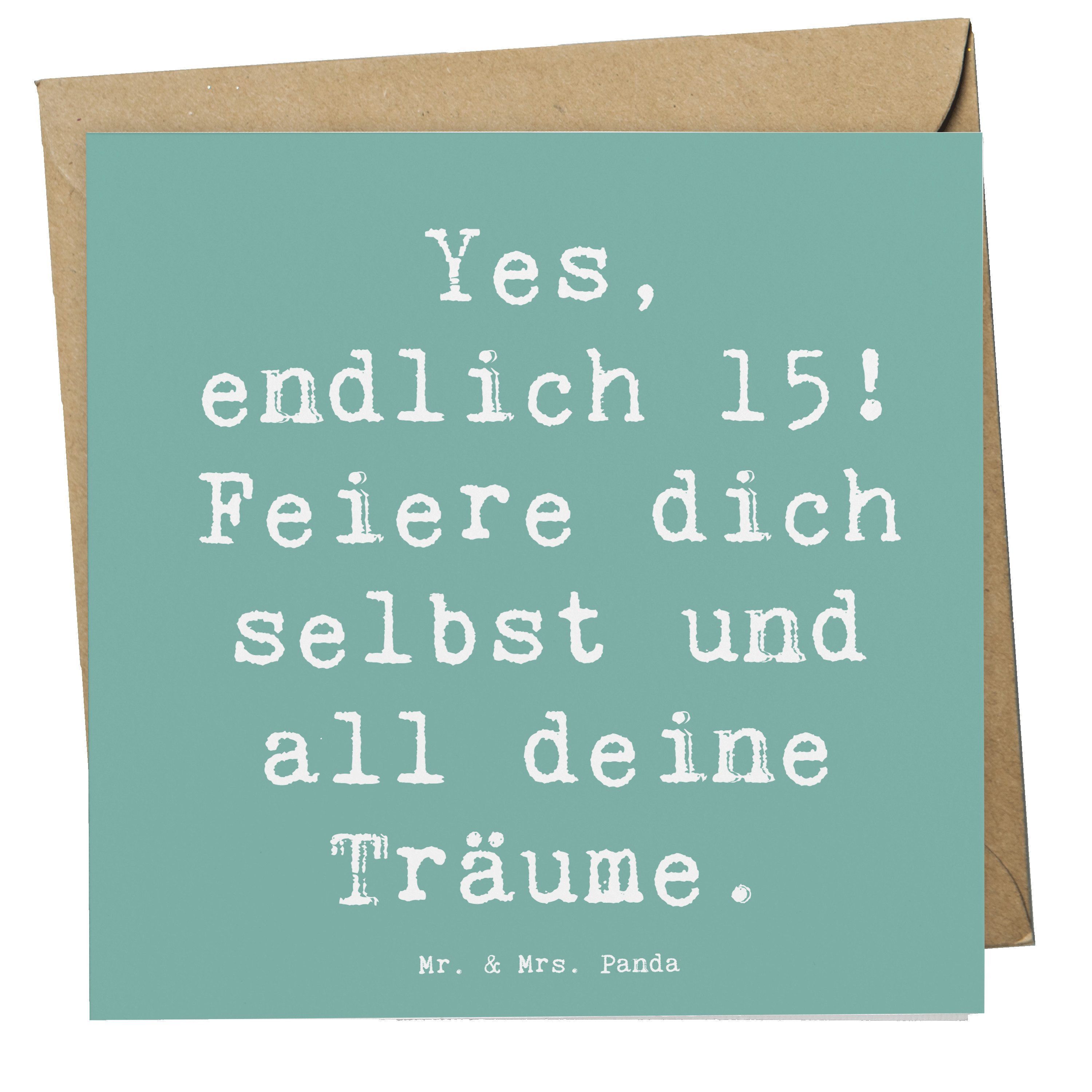 Grußkarte 15. Geburtstag Freude - Meeresbrise - Geschenk, fünfzehnter Geburtsta