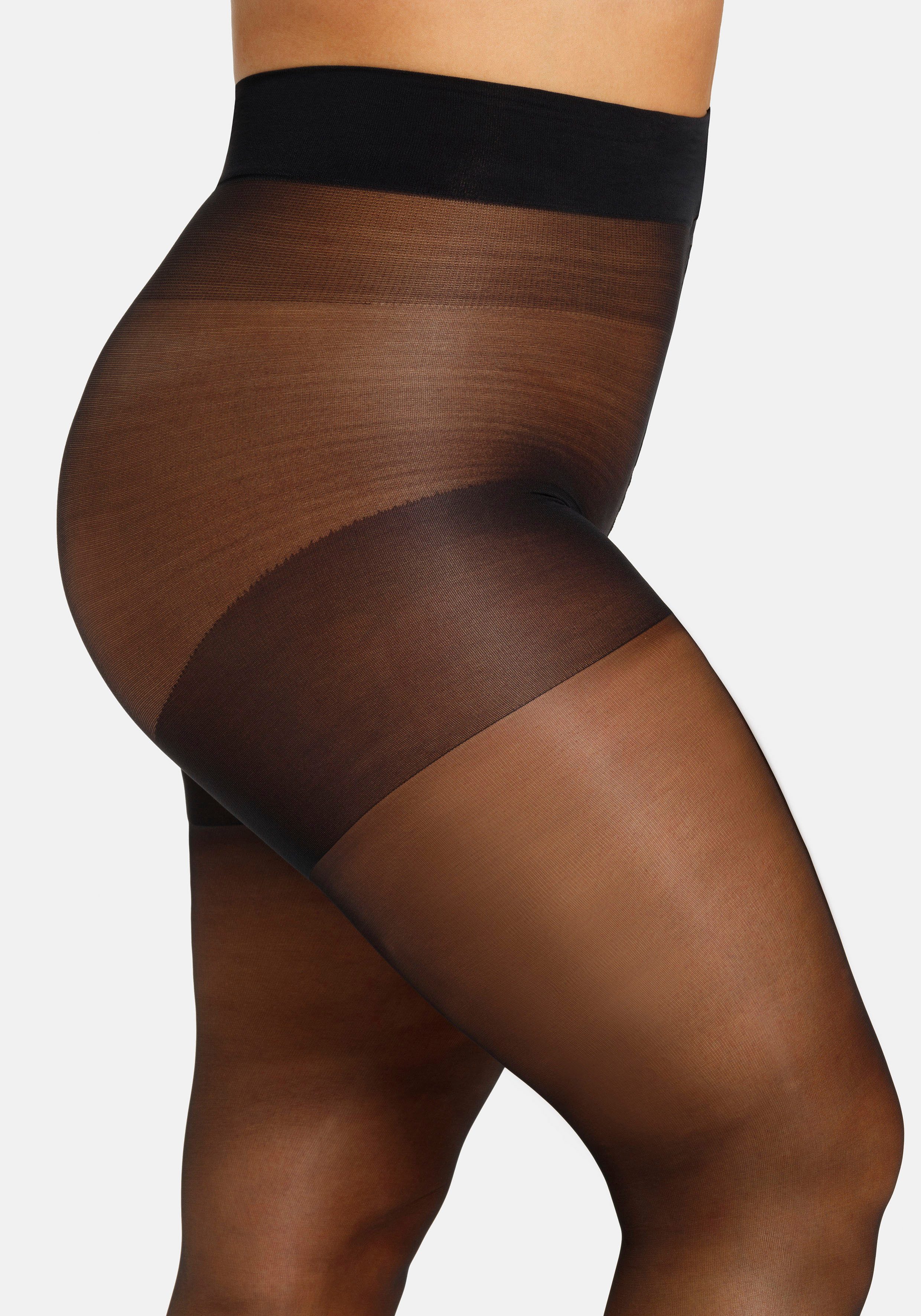 Camano Feinstrumpfhose fine curvy 20 DEN Curvy-Tights, extra breiter Bund, Matt-Look