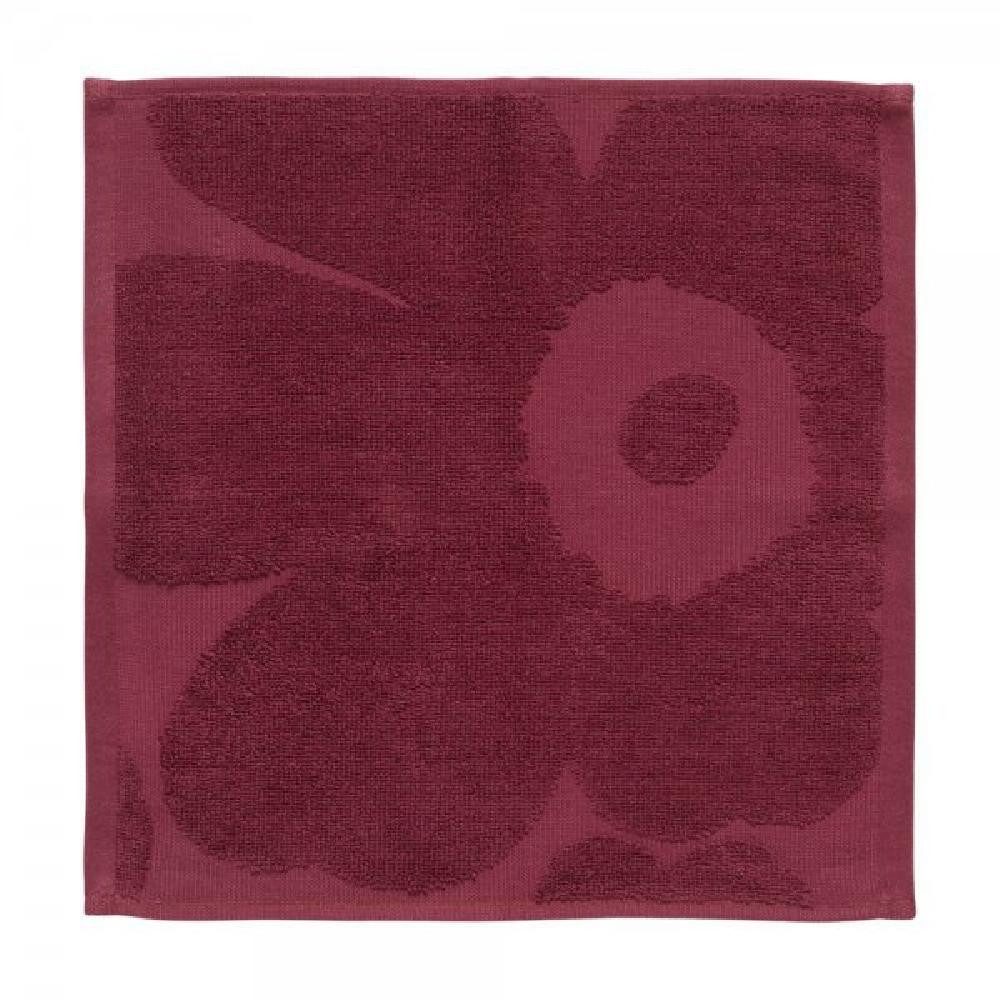 Marimekko Badetücher Mini-Handtuch Unikko Burgundy (32x32cm) günstig online kaufen