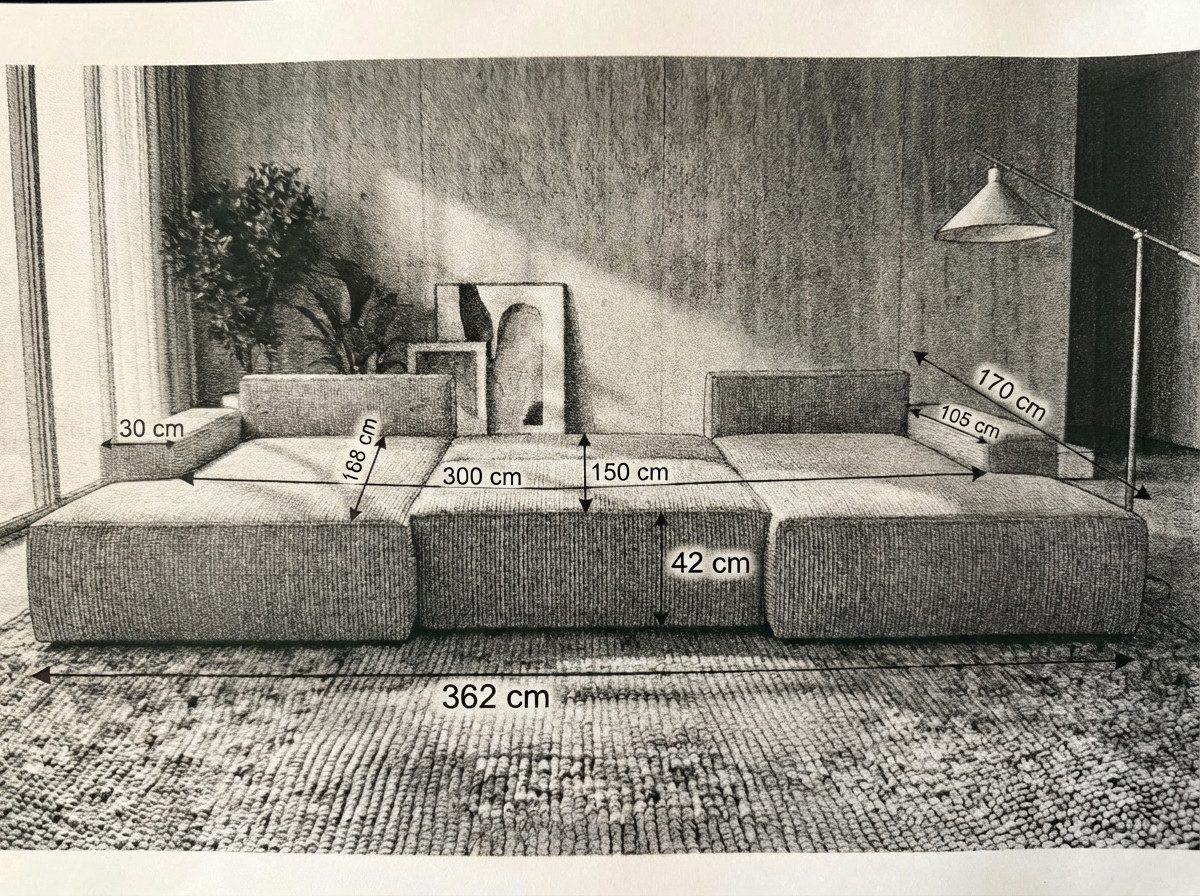 A&J MöbelLand GmbH Ecksofa EINAR mit Schlaffunktion, Bonellfederkern und Bettkasten, TOP ANGEBOT!