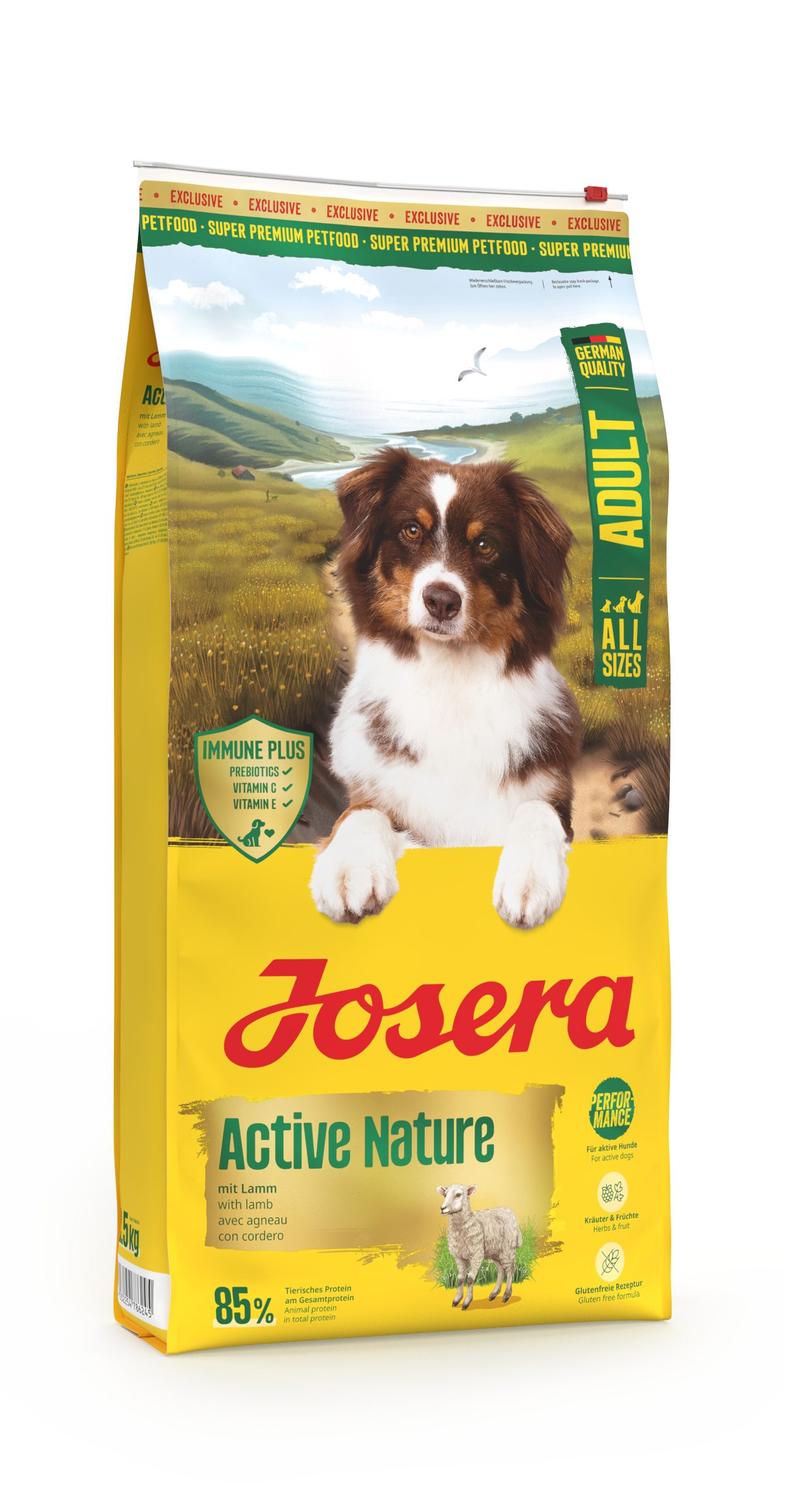 Josera Active Nature 12,5kg, Trockenfutter für: Hunde, Adult All Size, für ausgewachsene Hunde aller Größen