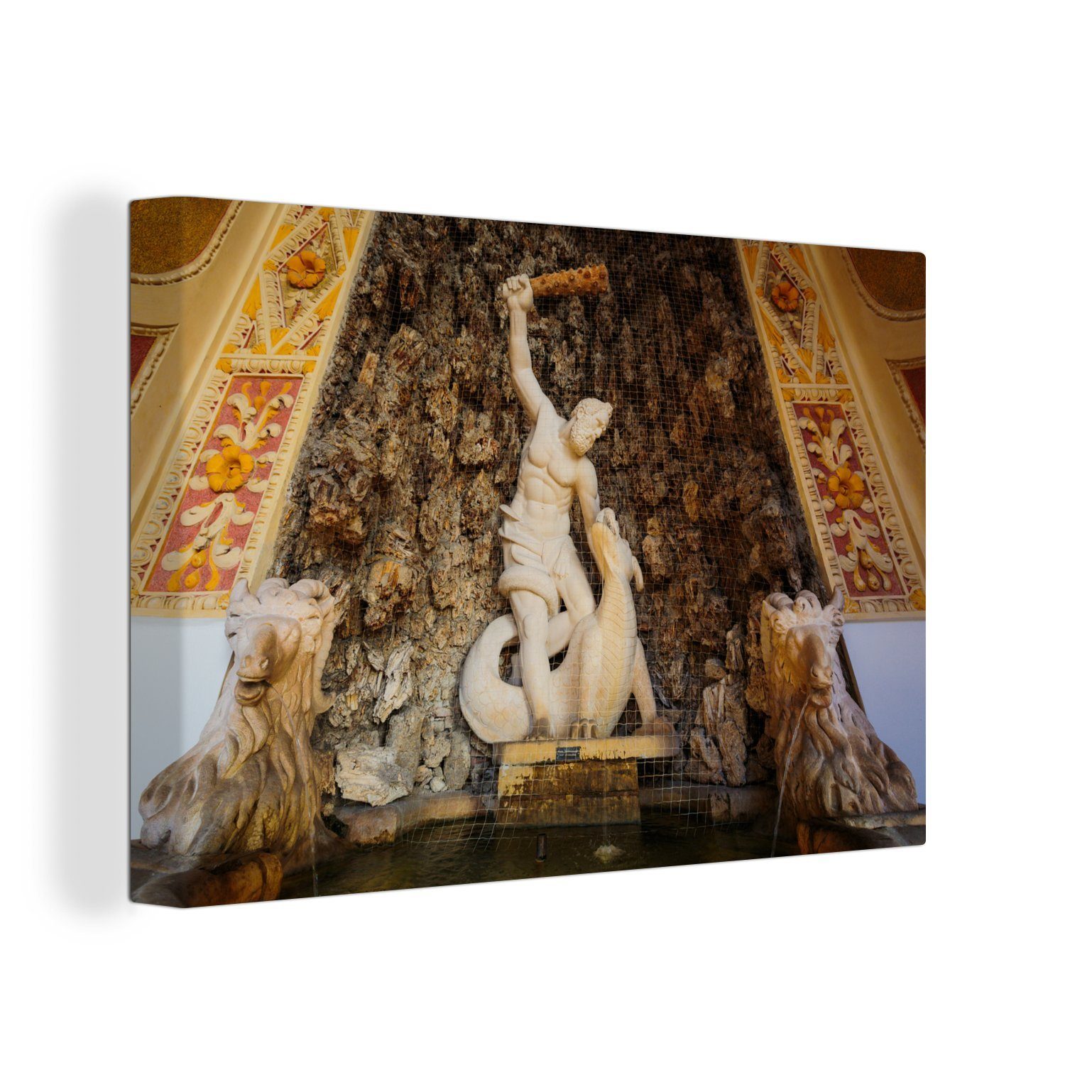 OneMillionCanvasses® Leinwandbild Der Herkulesbrunnen bei Salzburg in Österreich, (1 St), Wandbild Leinwandbilder, Aufhängefertig, Wanddeko, 30x20 cm