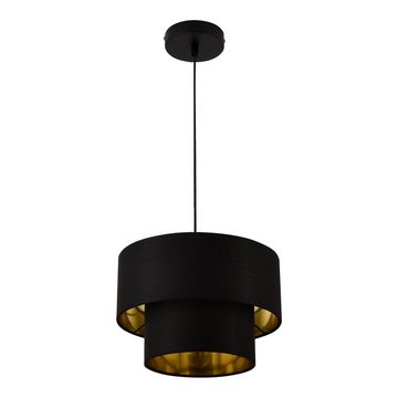 lux.pro Hängeleuchte, ohne Leuchtmittel, »Lopar« Deckenleuchte Pendelleuchte 30cm schwarz/gold