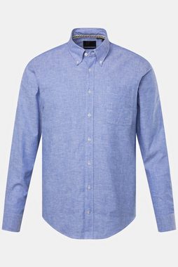 JP1880 Businesshemd Leinenmixhemd Langarm Buttondown-Kragen Modern Fit