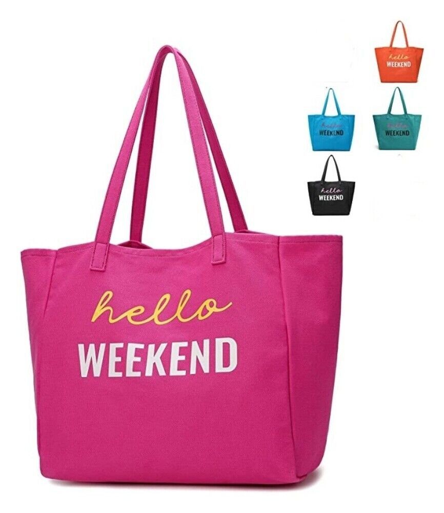 Westernlifestyle Freizeittasche Canvas Hello Weekend Pink