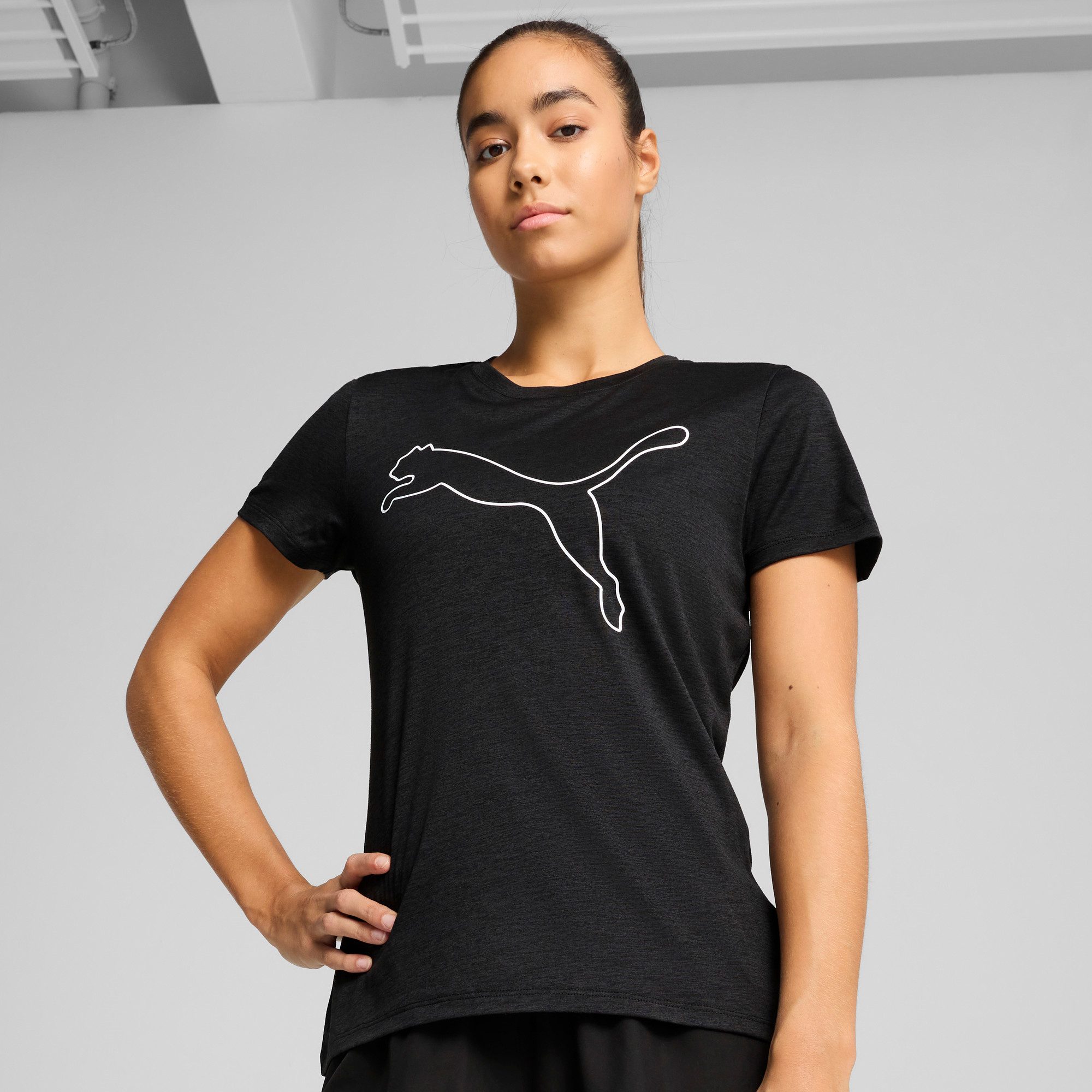 PUMA Trainingsshirt W TAD ESSENTIAL HEATHER LOGO TEE günstig online kaufen