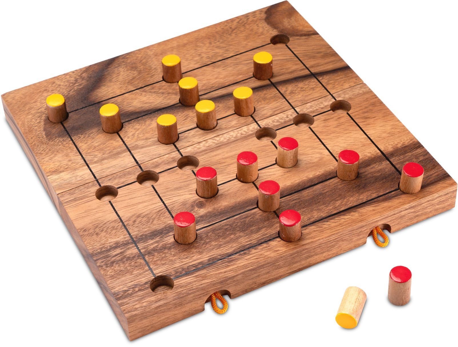 LOGOPLAY Spiel Mühle Gr. XL klappbar, Gesellschaftsspiel, Mühle Gr. XL mit klappbarem Spielbrett für 2 Spieler Strategiespiel