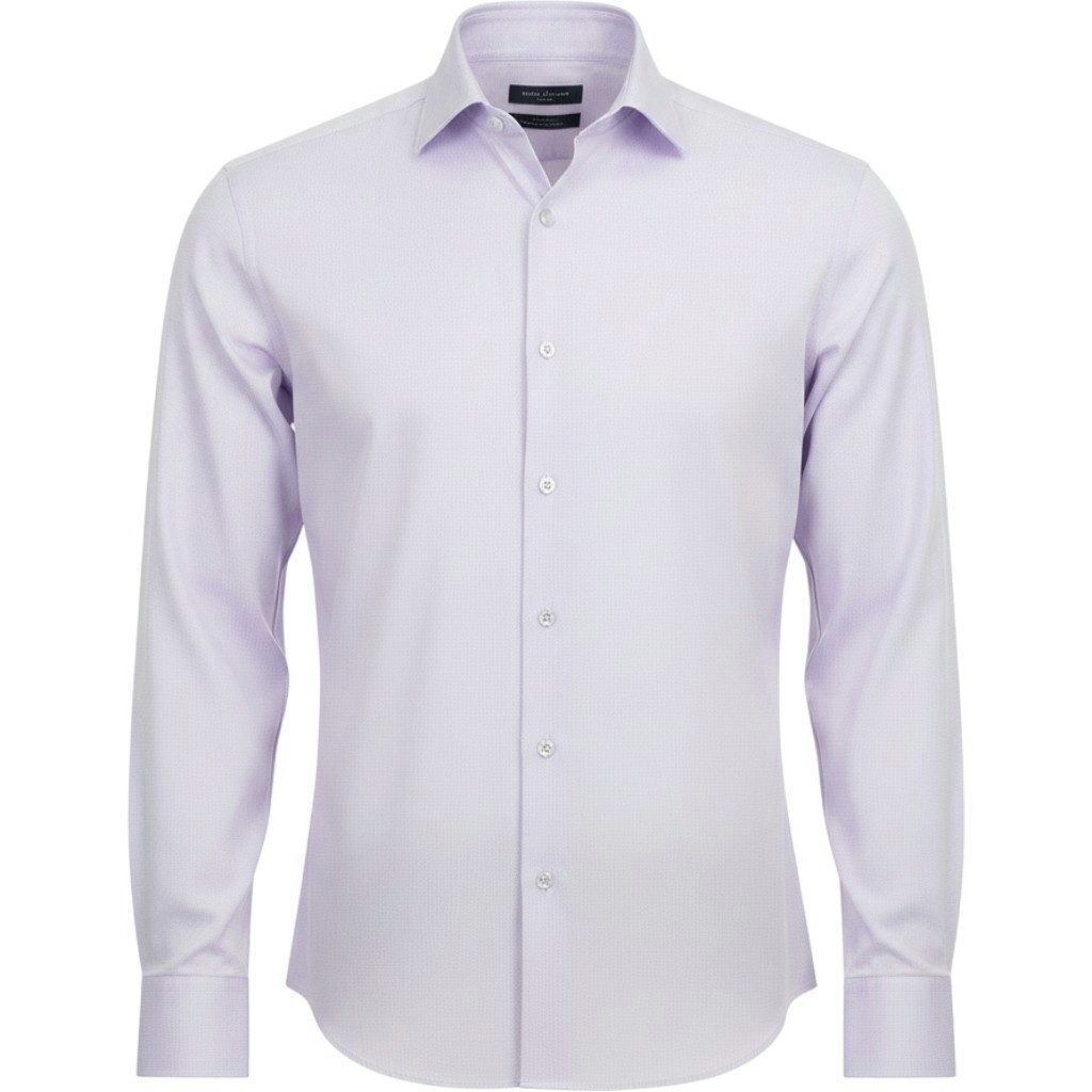 Hemdbluse Lila, einfarbiges Hemd in regulärer Passform, klassisch gewebt, 100 %