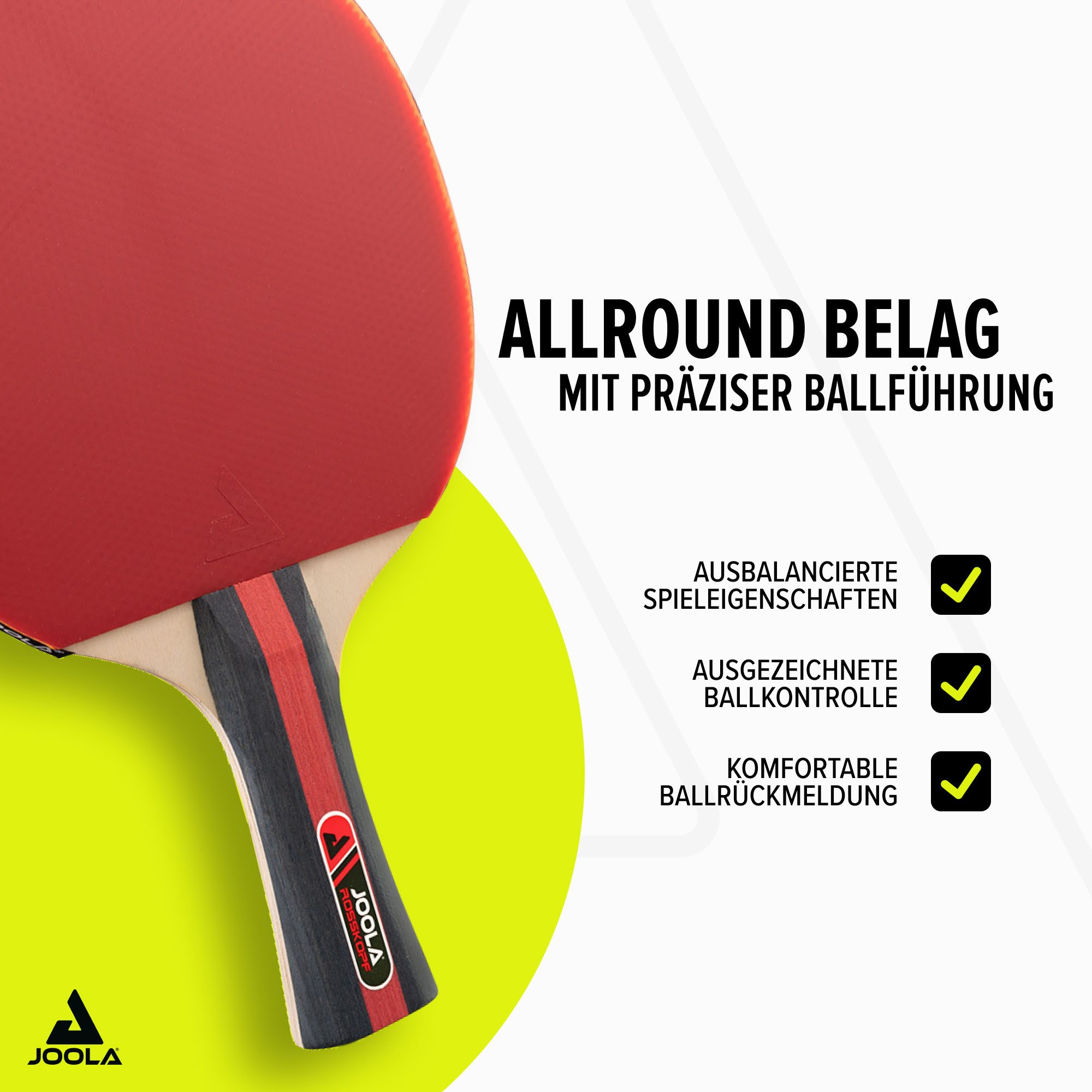Joola Tischtennisschläger Rossi (Packung, 5-tlg., mit Bällen)