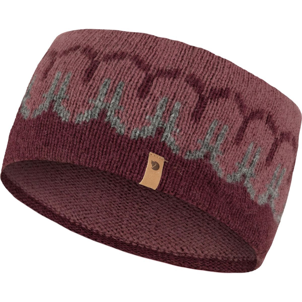 Fjällräven Beanie övik Path Knit Headband Elegantes Stirnband aus 100% Wolle mit nordischem Muster, ideal für