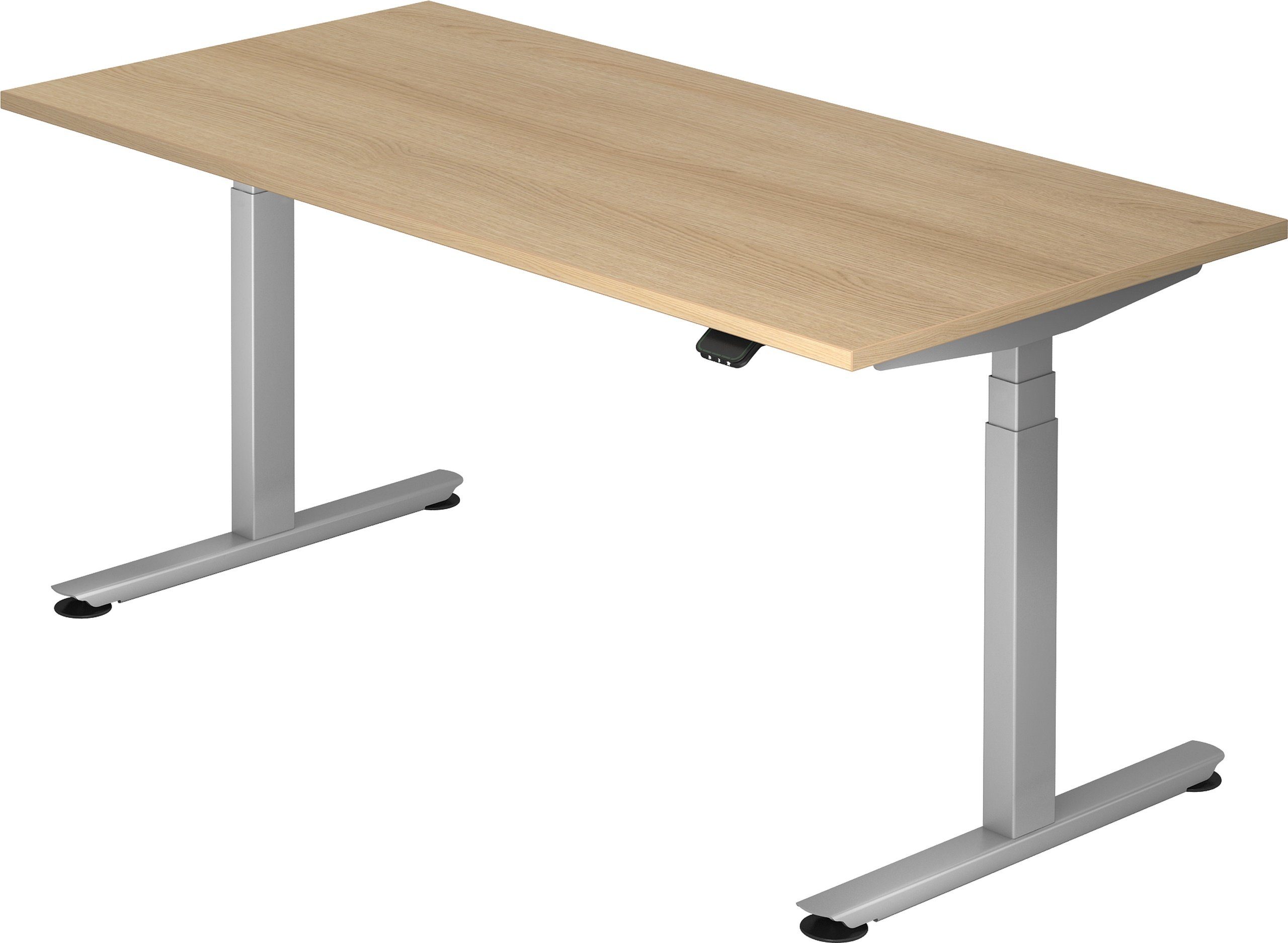 bümö Schreibtisch Schreibtisch elektrisch Bluetooth & App XDLB, Rechteck: 160 x 80 cm - Dekor: Eiche