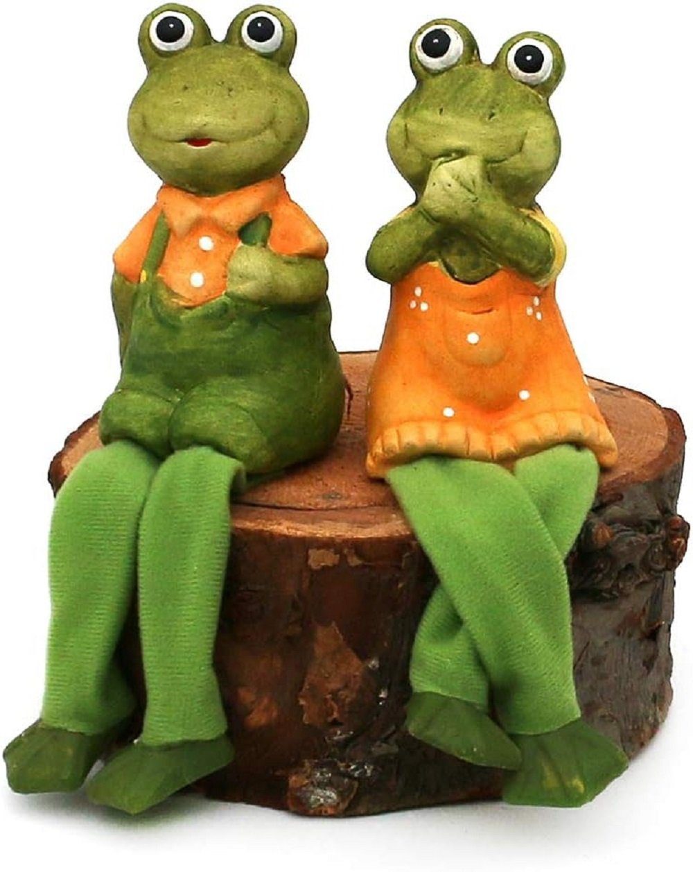 SIGRO Dekofigur Kantensitzer Paar / Kantenhocker Frosch /Dekobank (2 St), Souvenir - Figuren Dekorationsartikel - Geschenkartikel