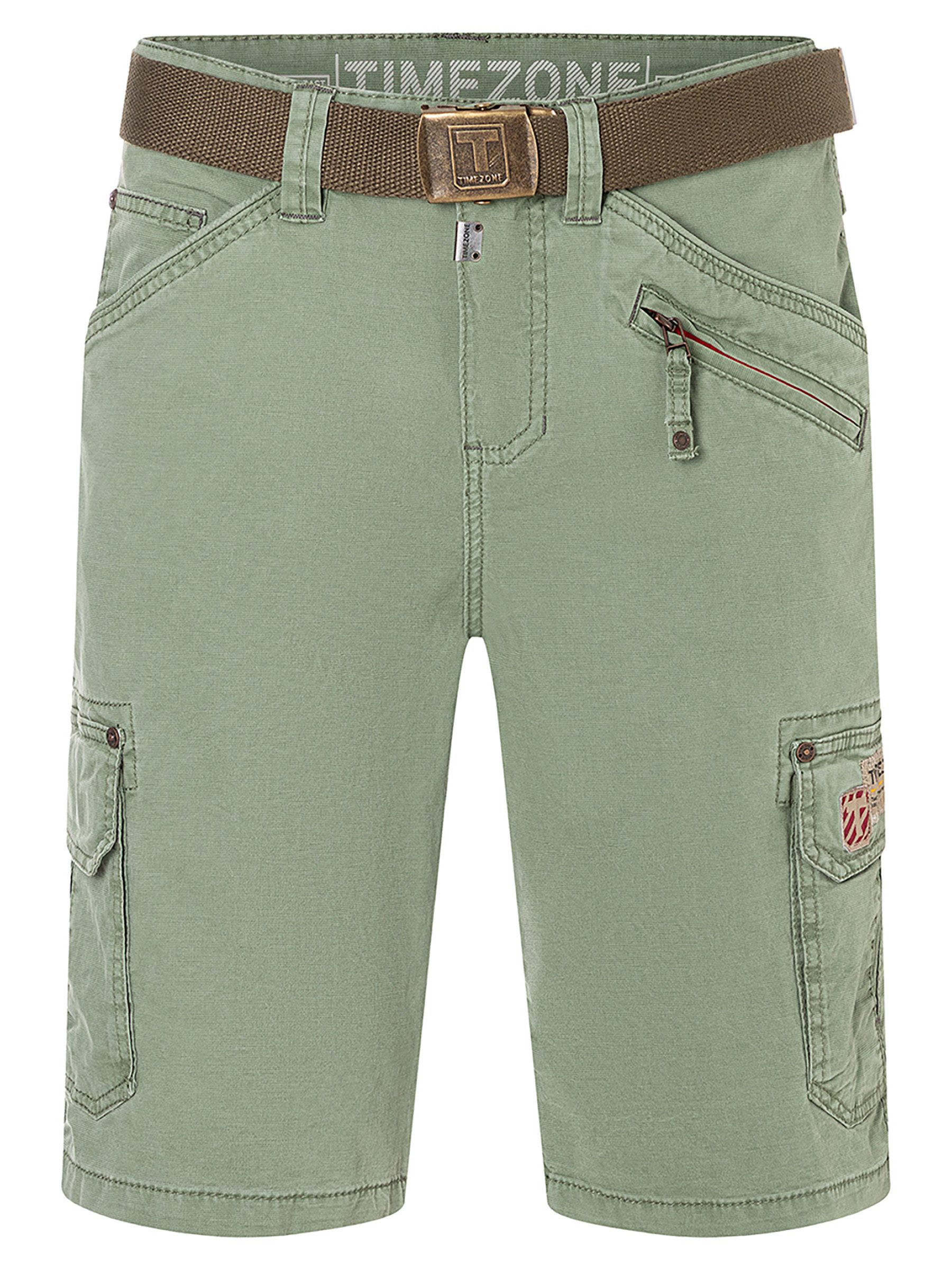 Cargoshorts Inklusive Gürtel Cargotaschen Reißverschluss Bundkomfort