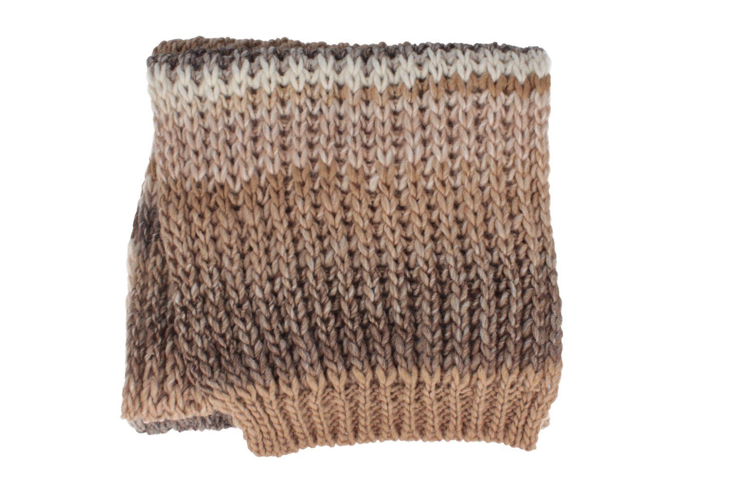 Melange-Farbverlauf für Breiter Mann&Frau 30 Warmer beige Wollschal, Strickschal