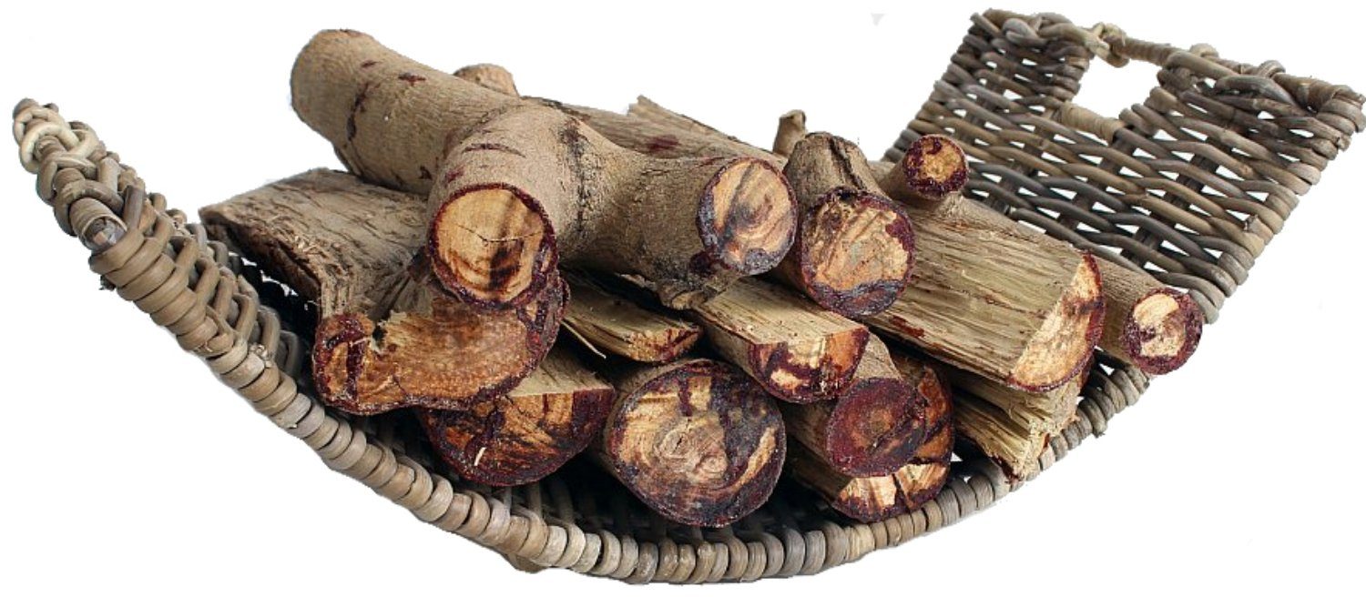 Van der Leeden Kaminholzkorb Feuerholzkorb Kaminholzkorb Rattan 61x35 cm Schale Handmade (Stück, 1 St., Packung), Feuerholzkorb, Handmade, Kaminholzkorb, Naturprodukt