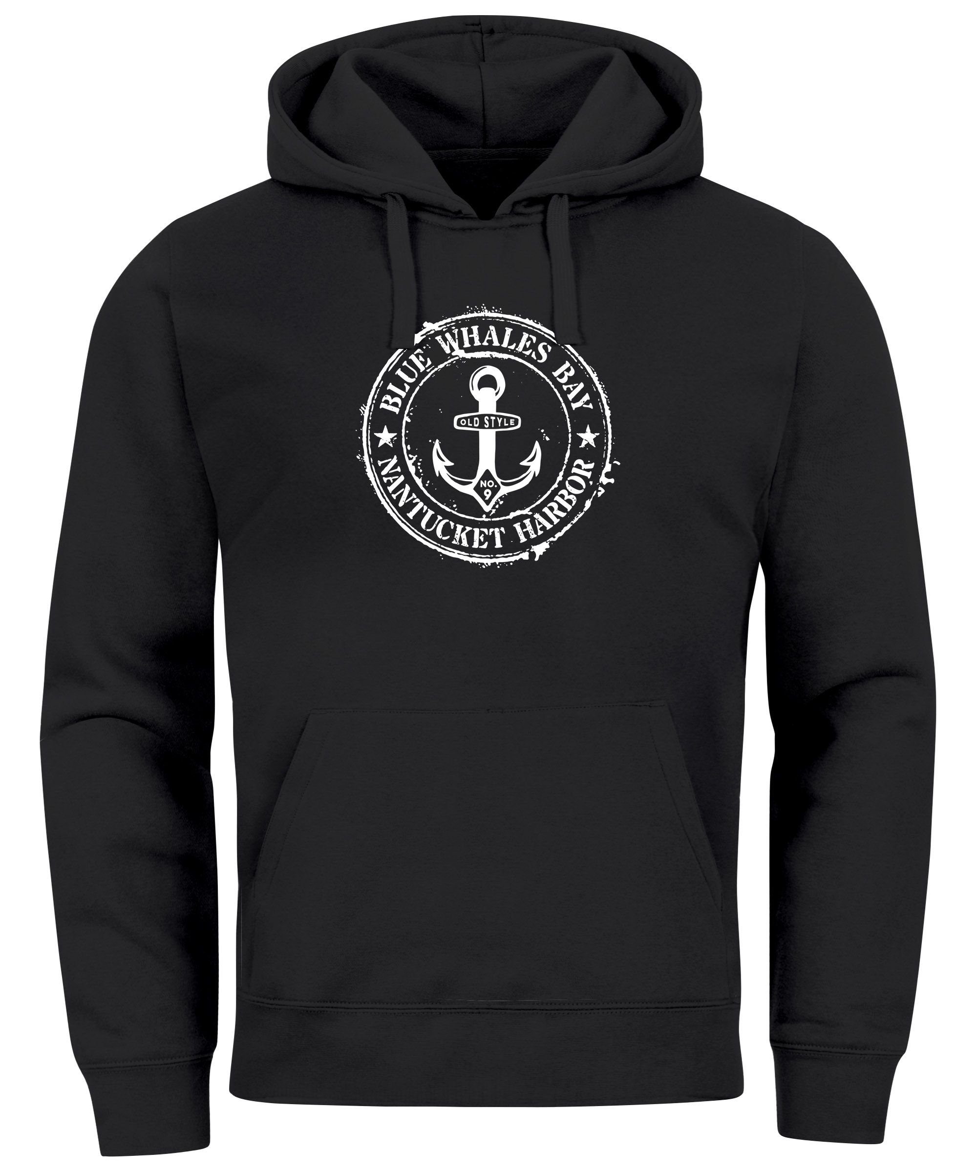 Neverless Hoodie Hoodie Herren maritimes Anker günstig online kaufen