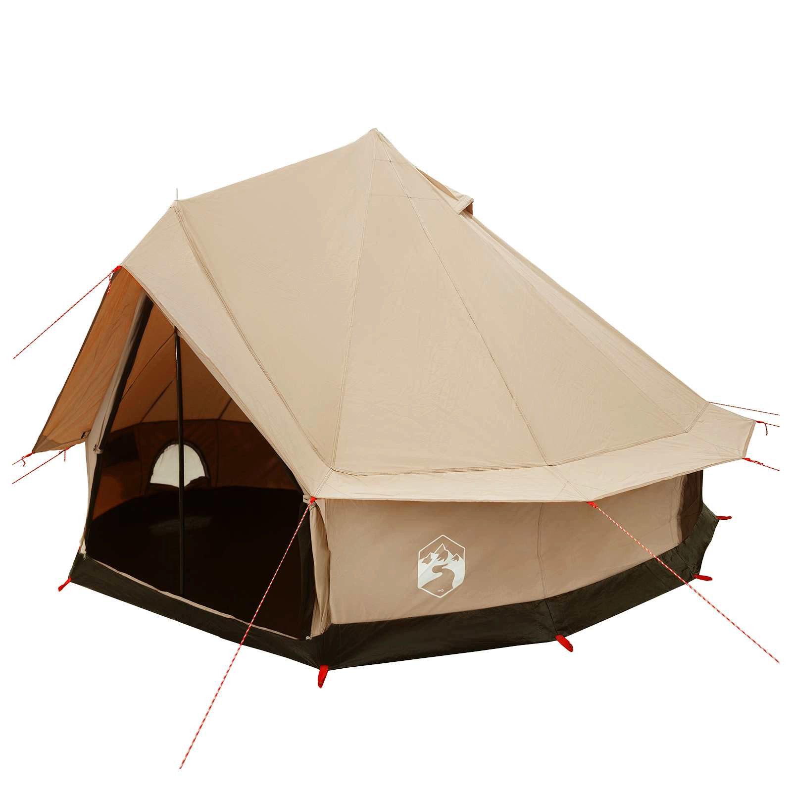 vidaXL Kuppelzelt Familienzelt Creme 8-Personen Polybaumwolle, (1 tlg)