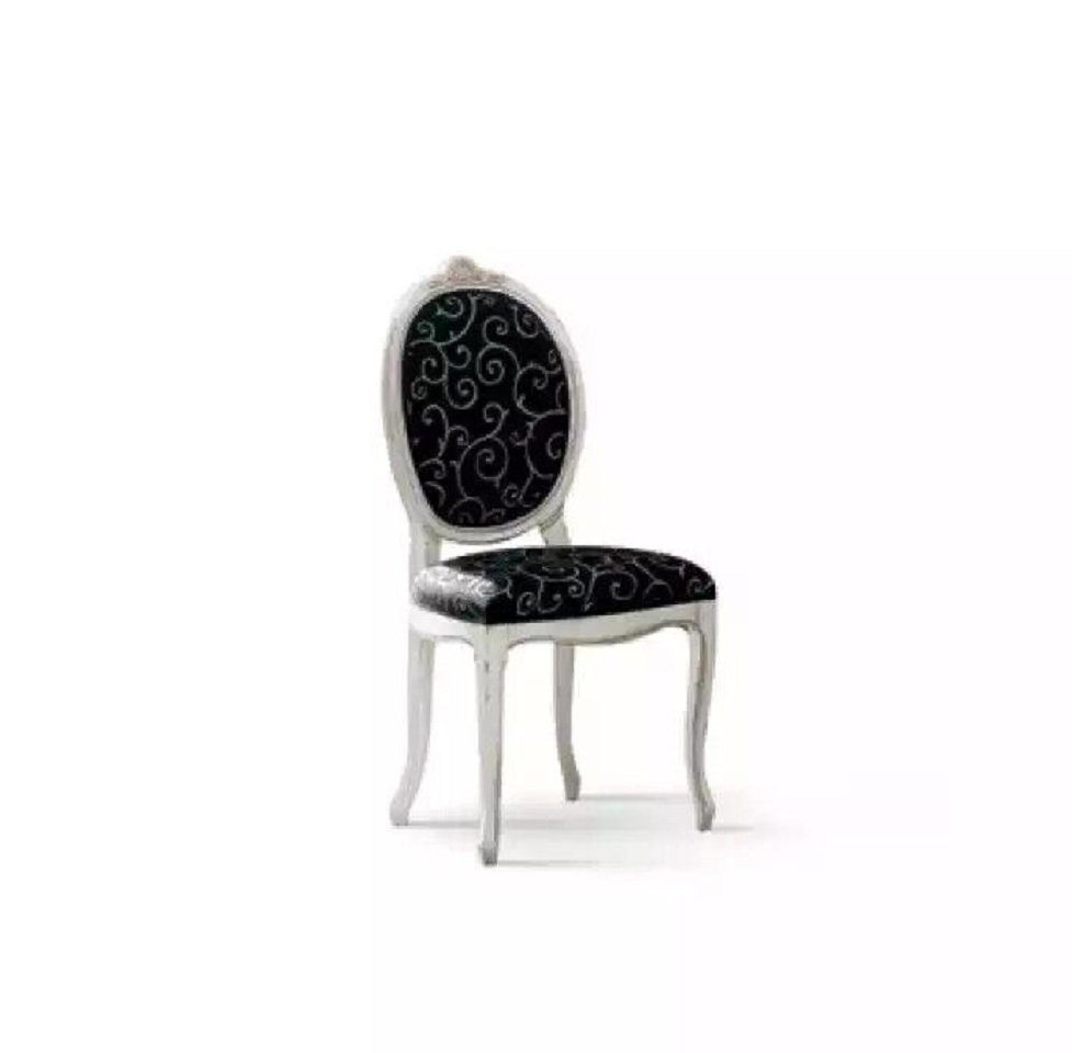 JVmoebel Esszimmerstuhl Schwarz Stuhl Holz Italienische Möbel Esszimmer Luxus Design (1 St), Made in Italy