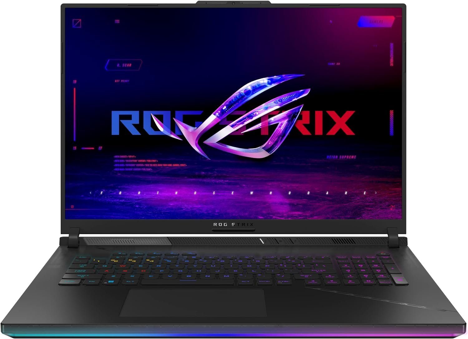 Asus ROG Strix Scar entspiegeltes IPS Display Gaming-Notebook (Intel, RTX 4080, 1000 GB SSD, Core i9-14900HX QWERTZ Tastatur, Eclipse)