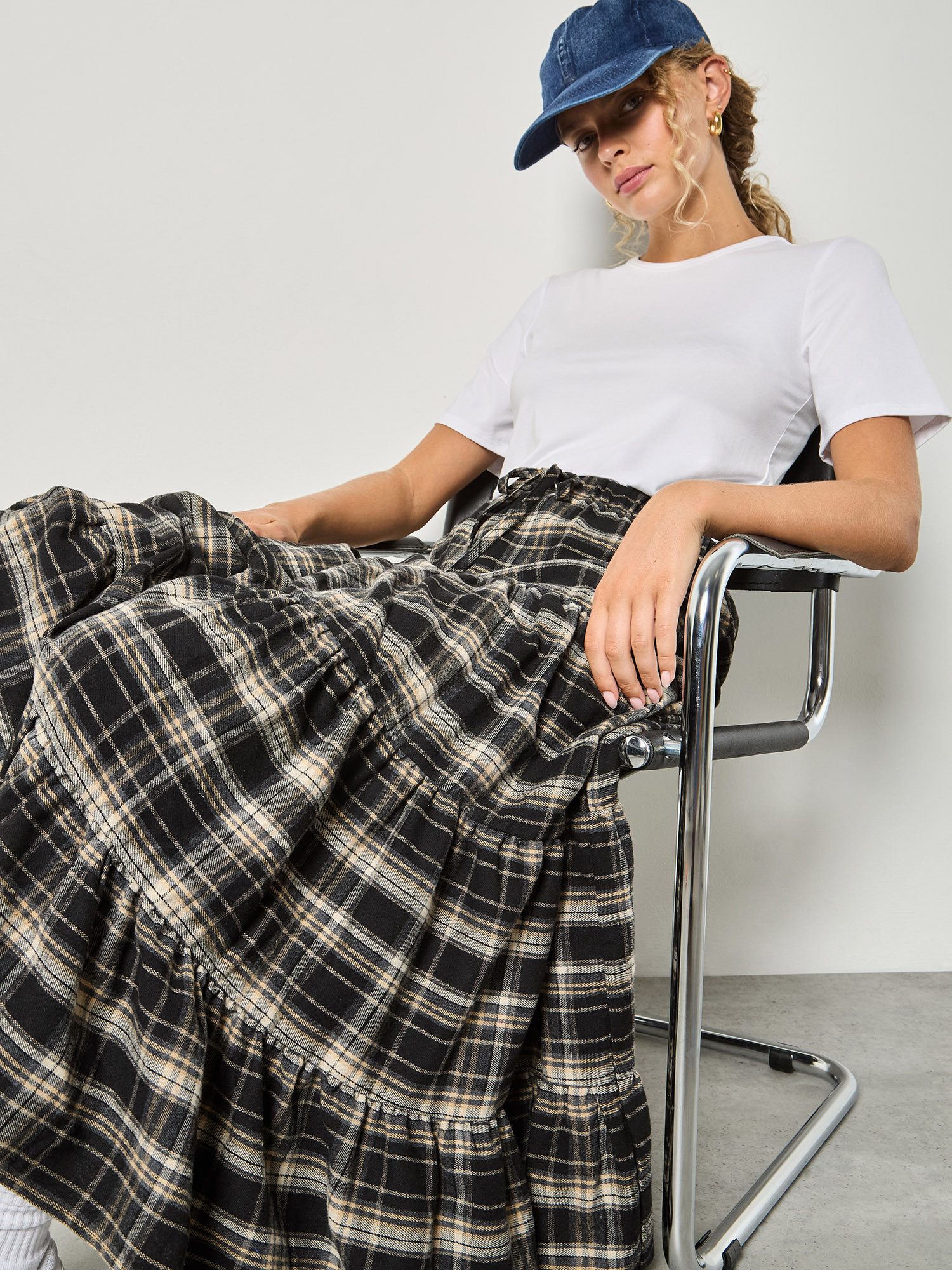 Apricot Maxirock Midirock mit Stufen günstig online kaufen