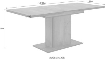 HELA Säulen-Esstisch Andrea T, ausziehbar 140-180 cm